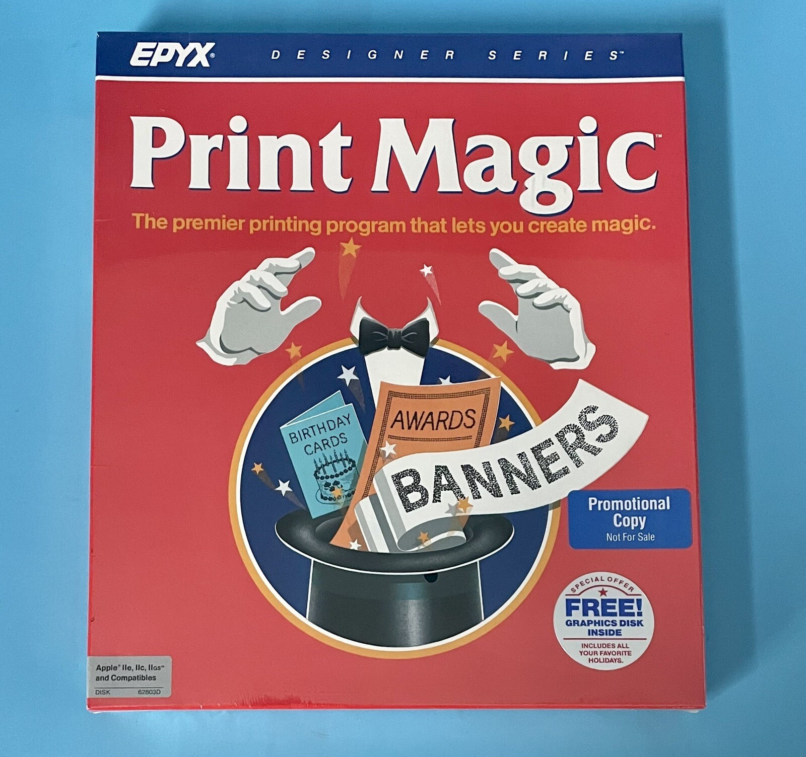 Print Magic 5.25” Floppy for Apple II Series — New Factory Sealed — 1987 Epyx