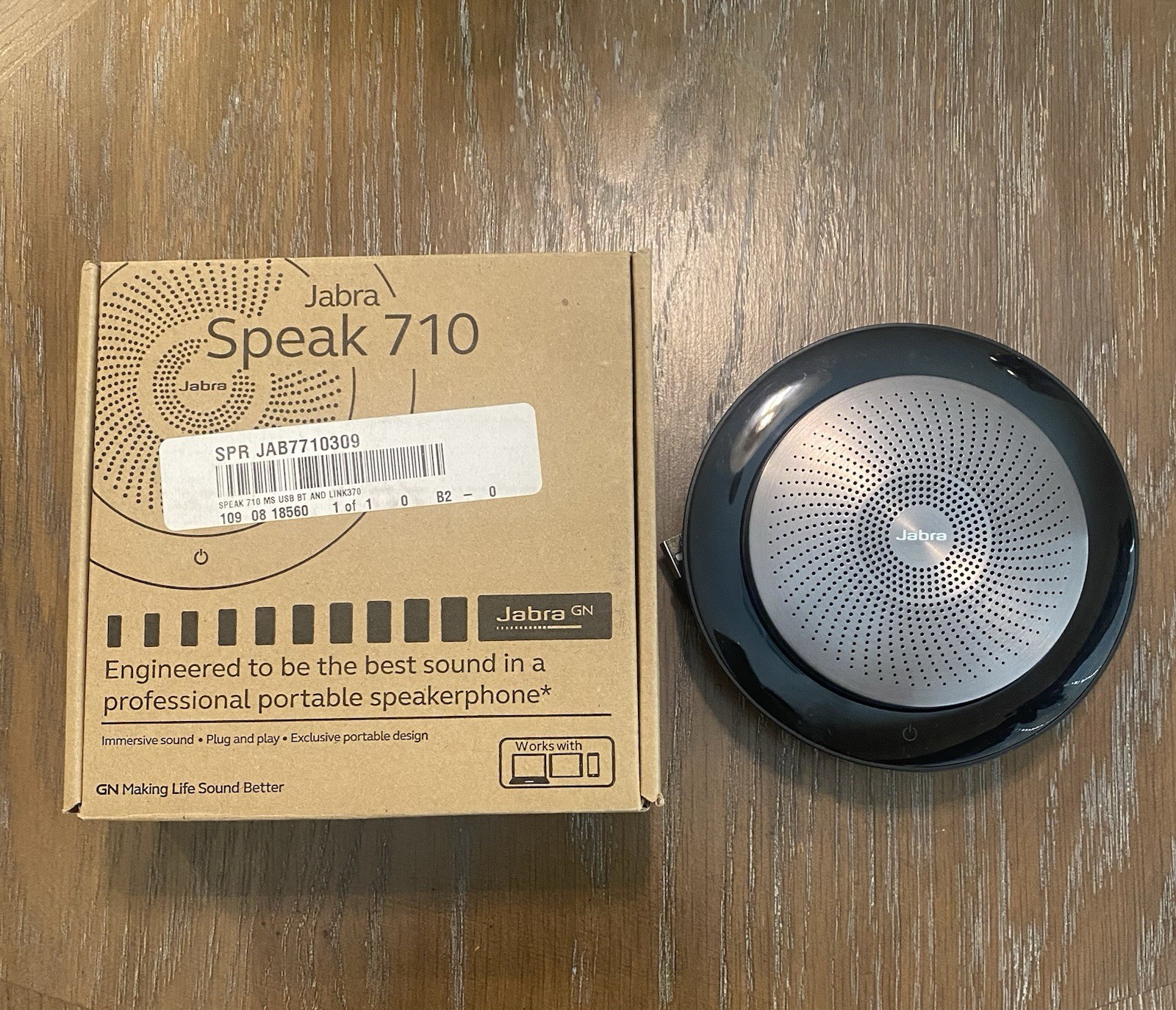 Jabra GN Speak 710 Portable Speaker Bluetooth USB Conference Speakerphone Case