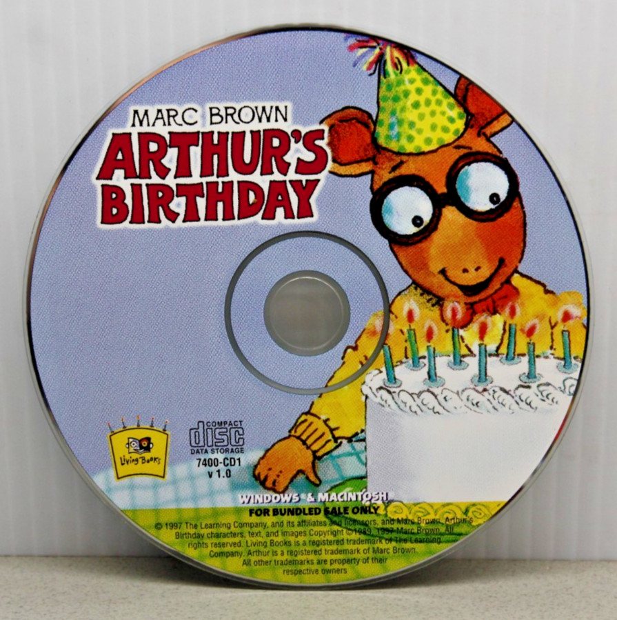 Vintage Living Books: Marc Brown Arthur's Birthday (Windows PC, 1997)  DISC ONLY