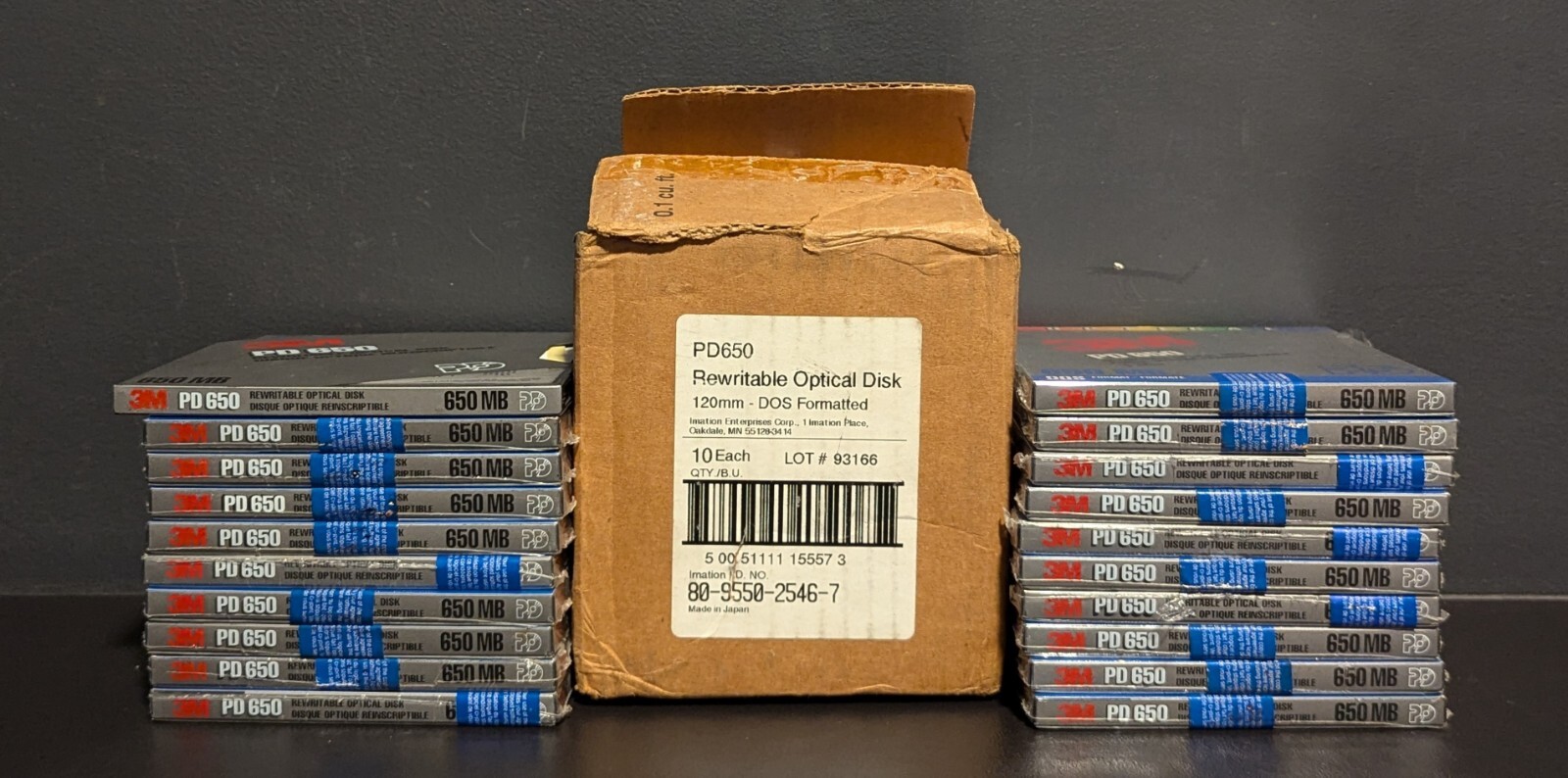 Lot of 30 - IMATION 3M PD650 650 MB REWRITABLE OPTICAL DISC - NEW & SEALED
