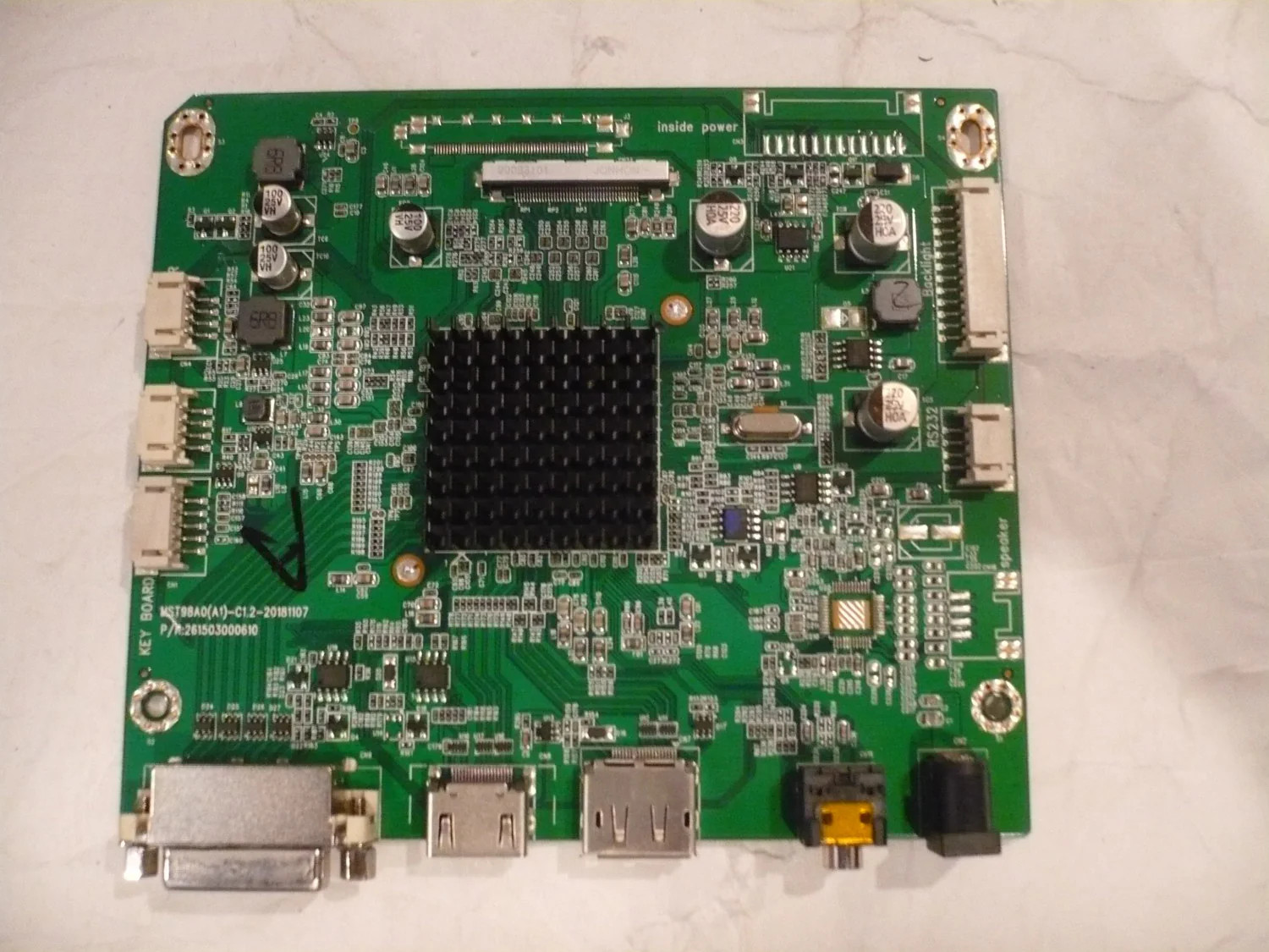 MSI OPTIX-MAG27CQ MONITOR MAINBOARD 261503000610 / MST98A0(A1)-C1.2-2-181107