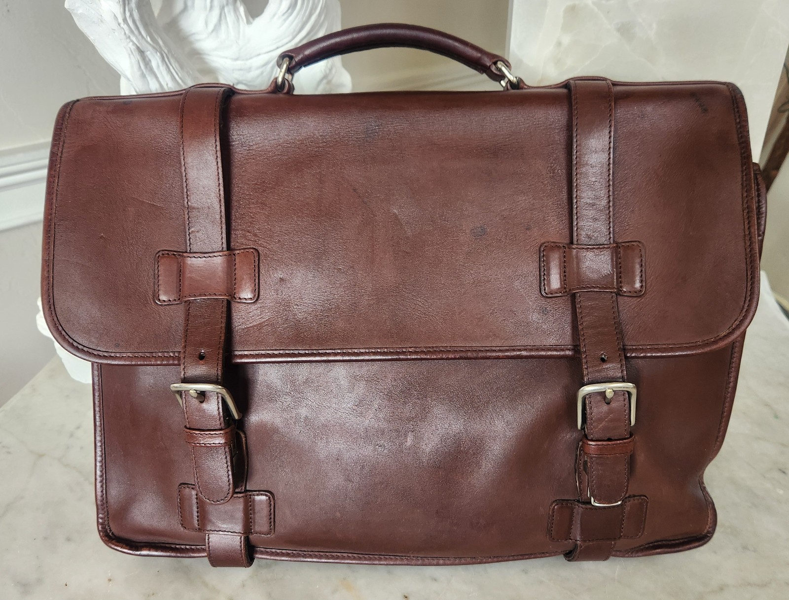 Coach Vintage Madison  Brown Leather Messenger Bag Briefcase