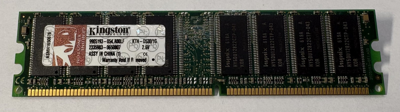 Kingston System-Specific Memory 1 GB DIMM 400 MHz PC2-3200 DDR SDRAM Memory...