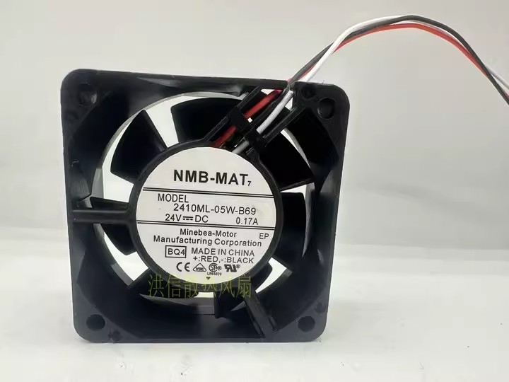 1PCS NMB 2410ML-05W-B69 6025 24V 0.17A Variable Frequency Drive Cooling Fan