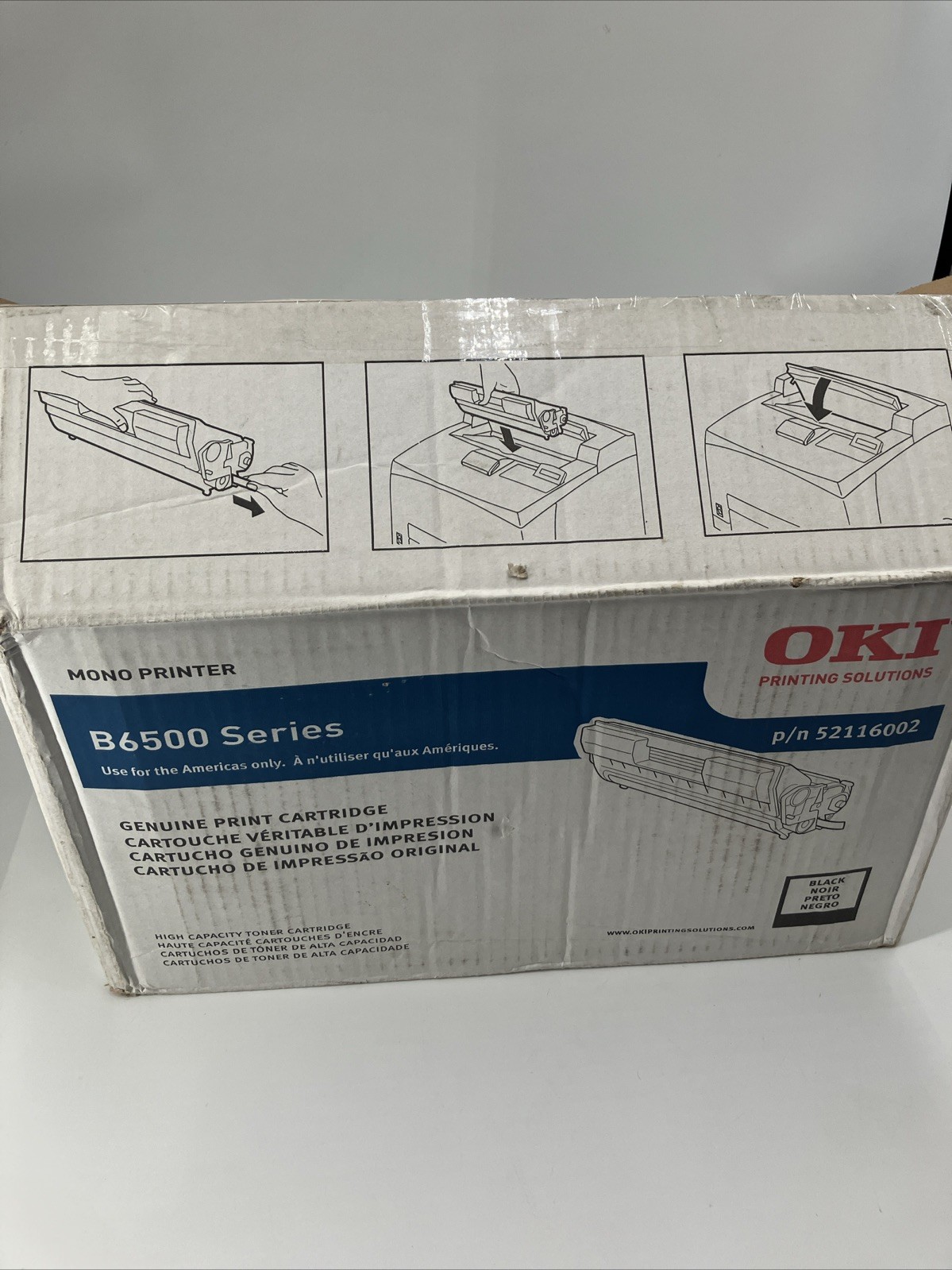 02 OEM Okidata 52116002 Black Toner Ctg for Okidata B-6500 Series