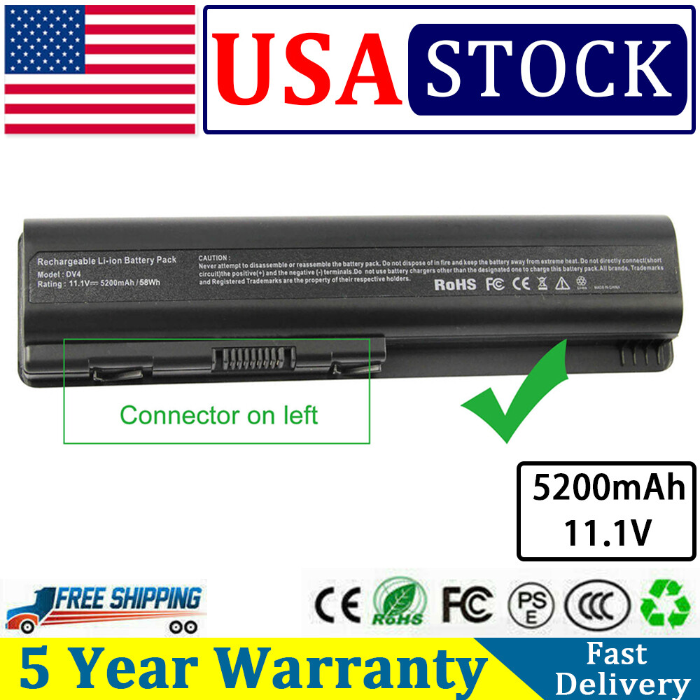 For HP Pavilion DV4 DV5 DV6 CQ40 CQ60 CQ61 484170-001 HSTNN-LB72 6 Cell Battery