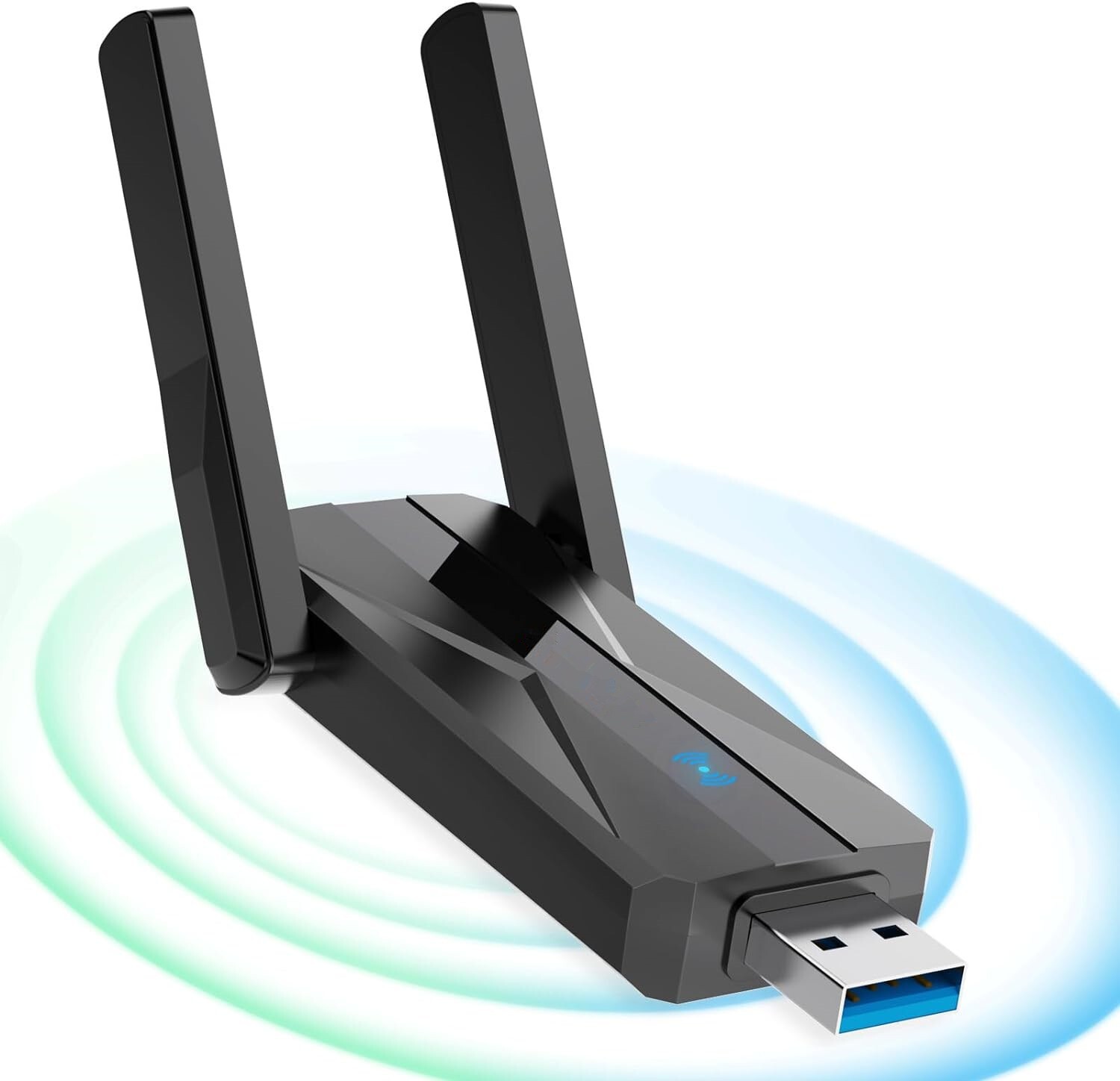 USB WiFi Adapter for Desktop PC, AC 1300Mbps Dual-Band 5G/2.4G USB 3.0 WiFi 5