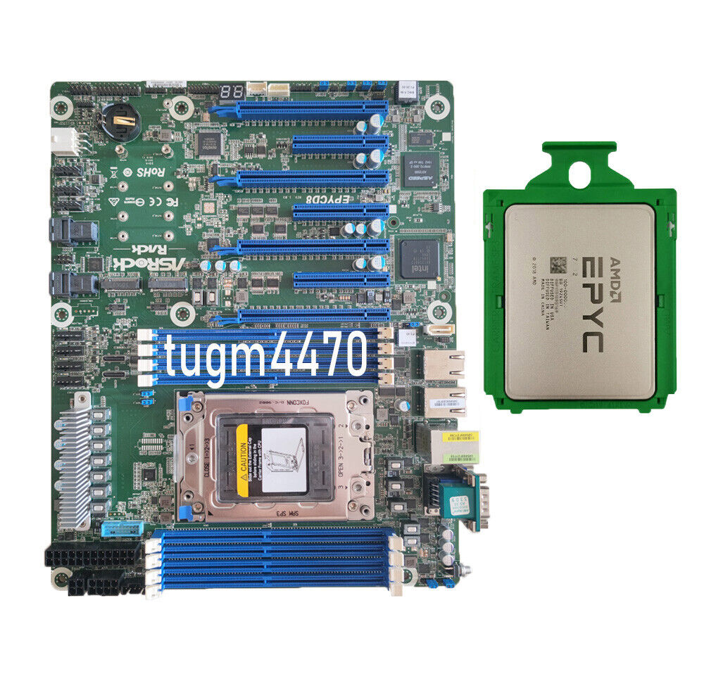 AMD epyc 7282+ASRock EPYCD8 motherboard 7 PCIE dual M2 SSD