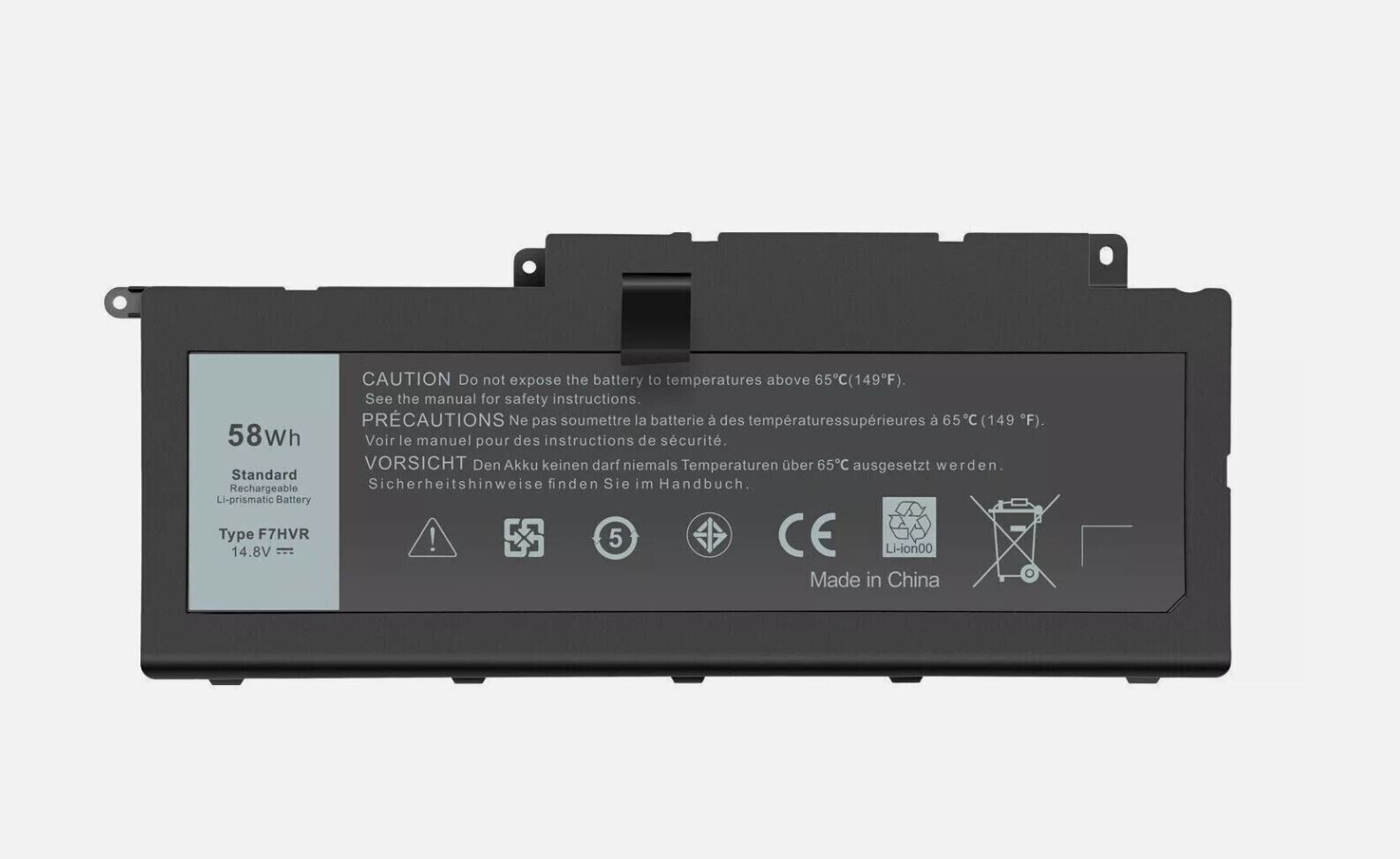 New 4 Cell 58Wh 14.8V F7HVR Battery For DELL Dell Inspiron 15 7537 17 7737
