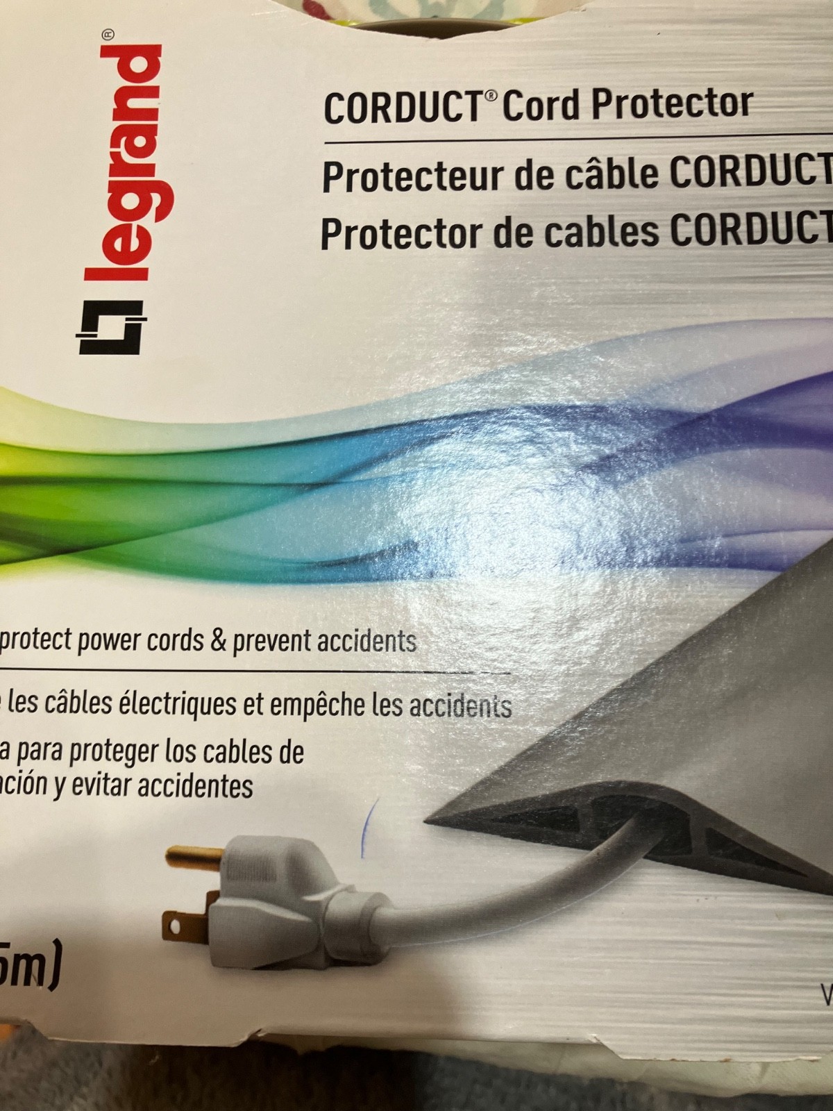 Legrand Corduct Cord Protector Power Cord Protector 5', 2.5" Wide Ivory