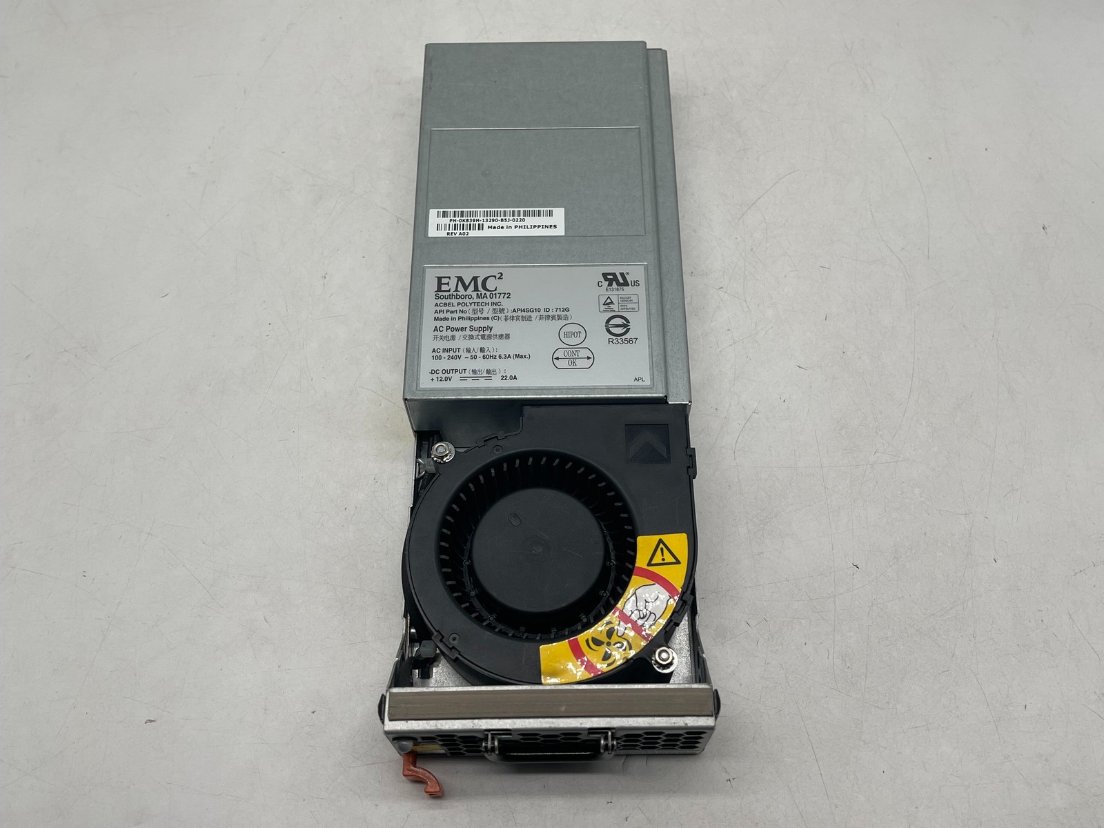 EMC2 API4SG10 Server AC Power Supply Blower Module 