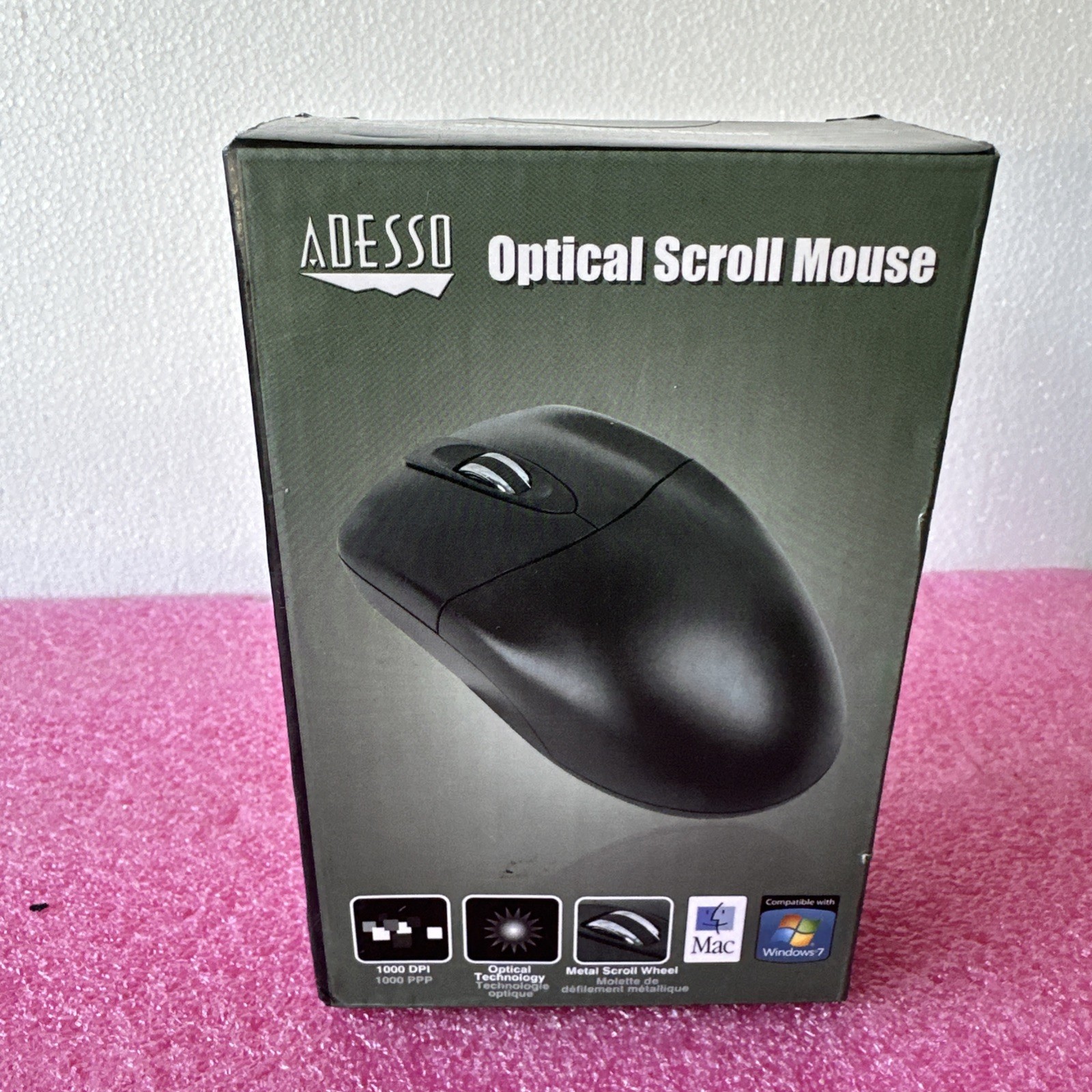 NEW Adesso HC-3003US 3-Button Optical Scroll Mouse