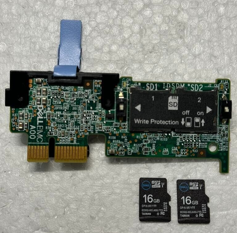 Dell RT6JG Internal Dual SD Reader Module with 2x16GB SD Cards R440 R640 R740