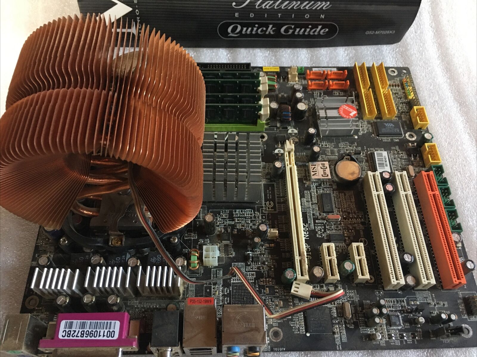MSI 915P/G Neo 2 Mother Board W Pentium 4 Chip W Hyper Threading Processor
