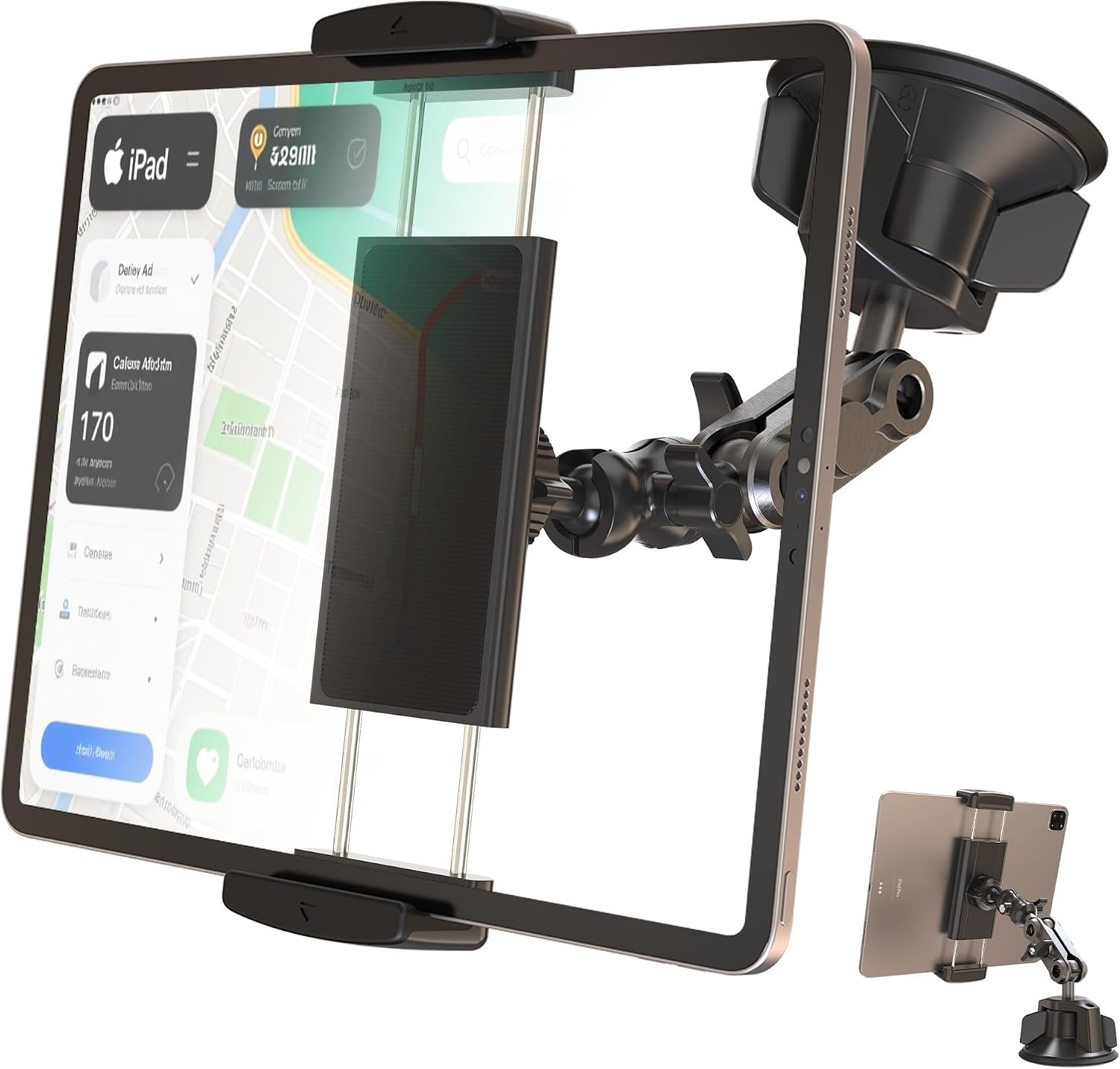 Heavy Duty Tablet Mount | Car Truck Dash/Windshield Holder for 4.7"-13" iPad