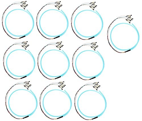 6 Strand Multimode OM3 50/125 FC UPC Fiber Pigtail 1M 10 Pack Fiber Optic