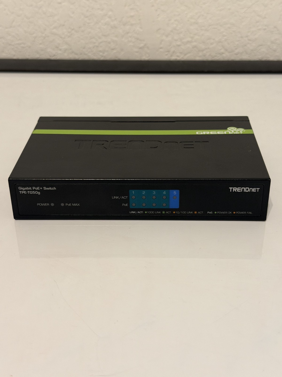 TRENDnet GREENnet TPE-TG50g 5-Port Gigabit PoE+ Switch