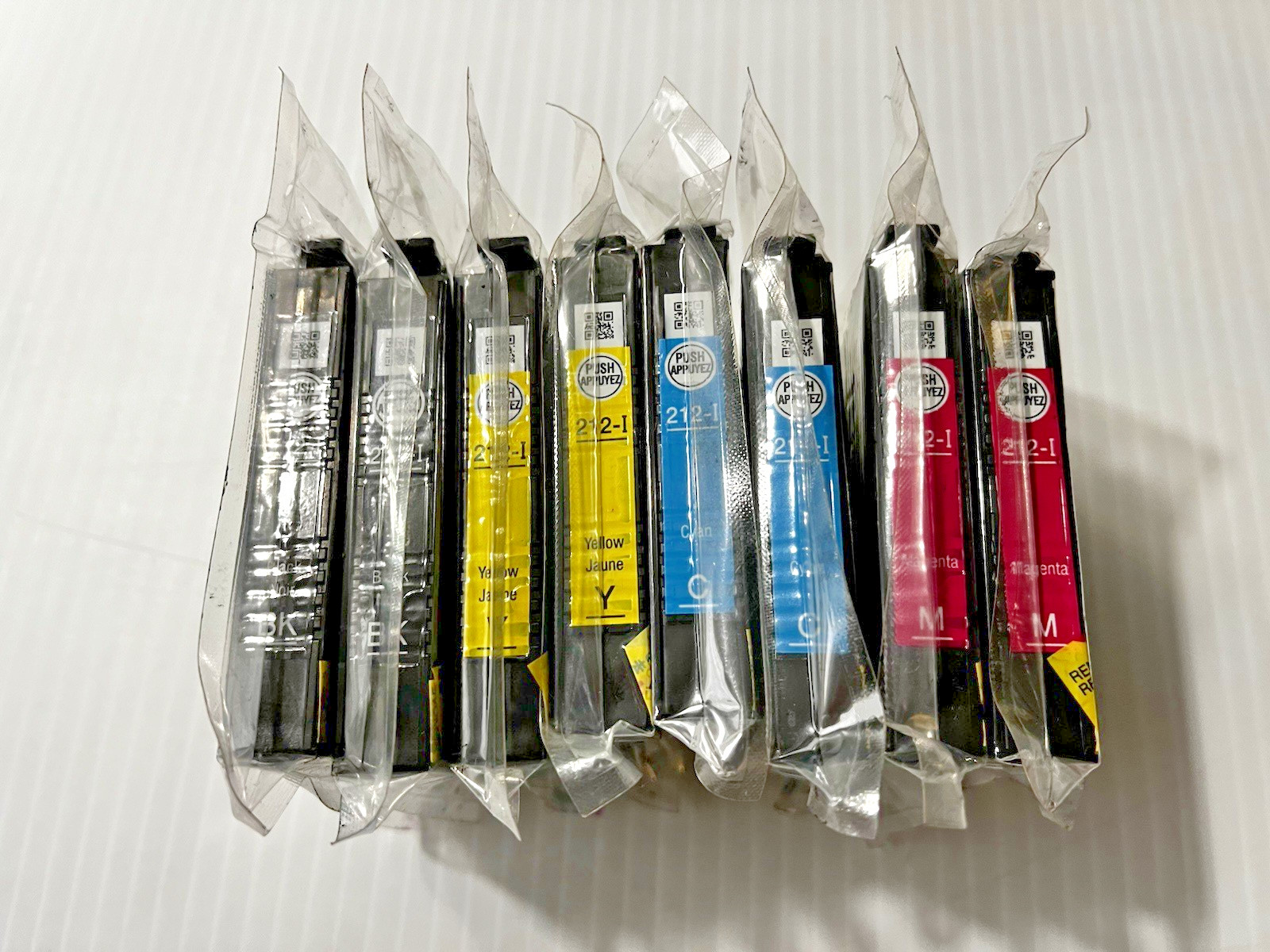 Epson 212 Ink Set of 8 (2 SETS) CMYK INITIAL NEW OEM Sealed Genuine 212i XP4100