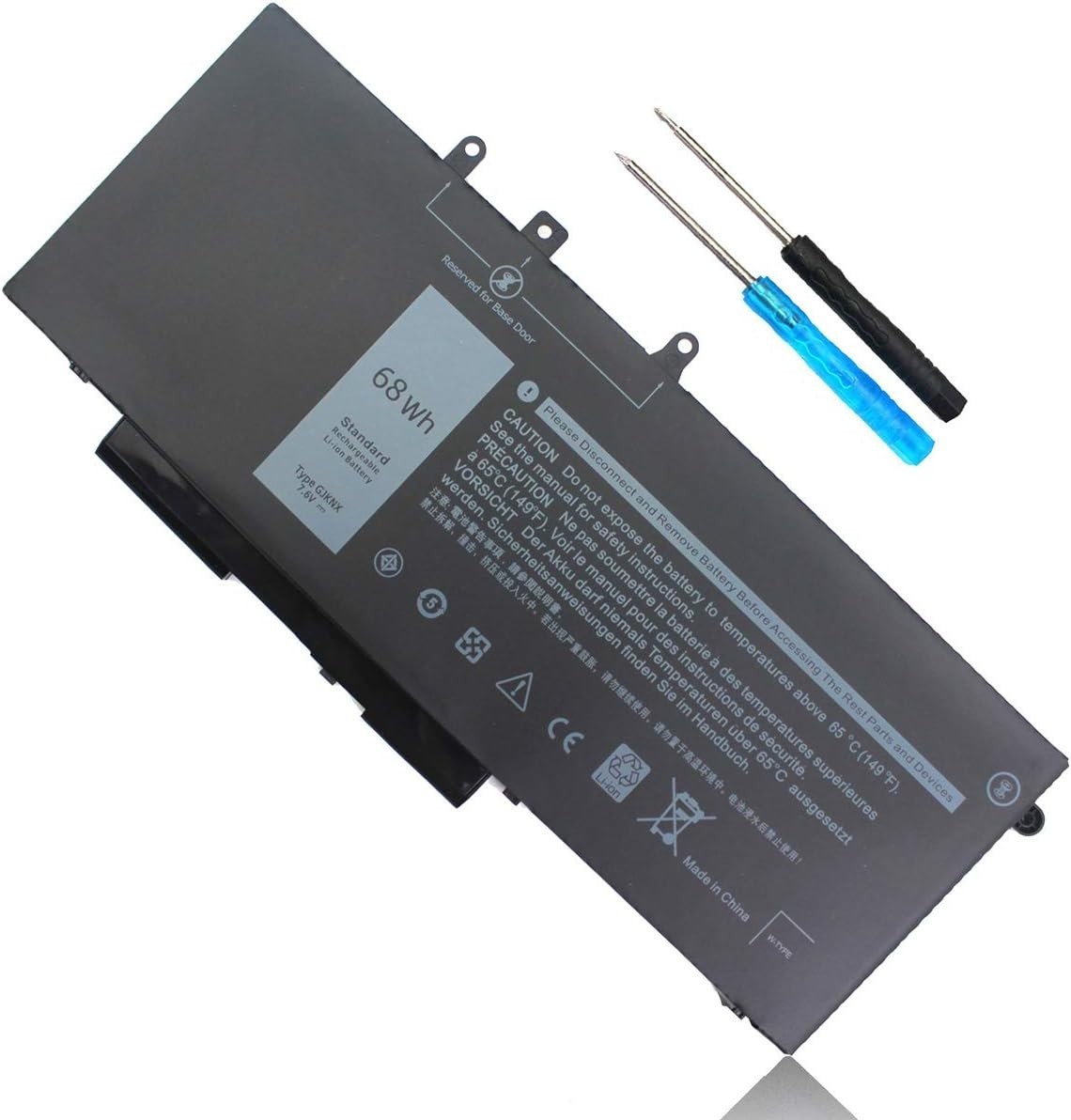 Dell GJKNX 68Wh 7.6V Black Li-Ion Battery For Latitude Precision