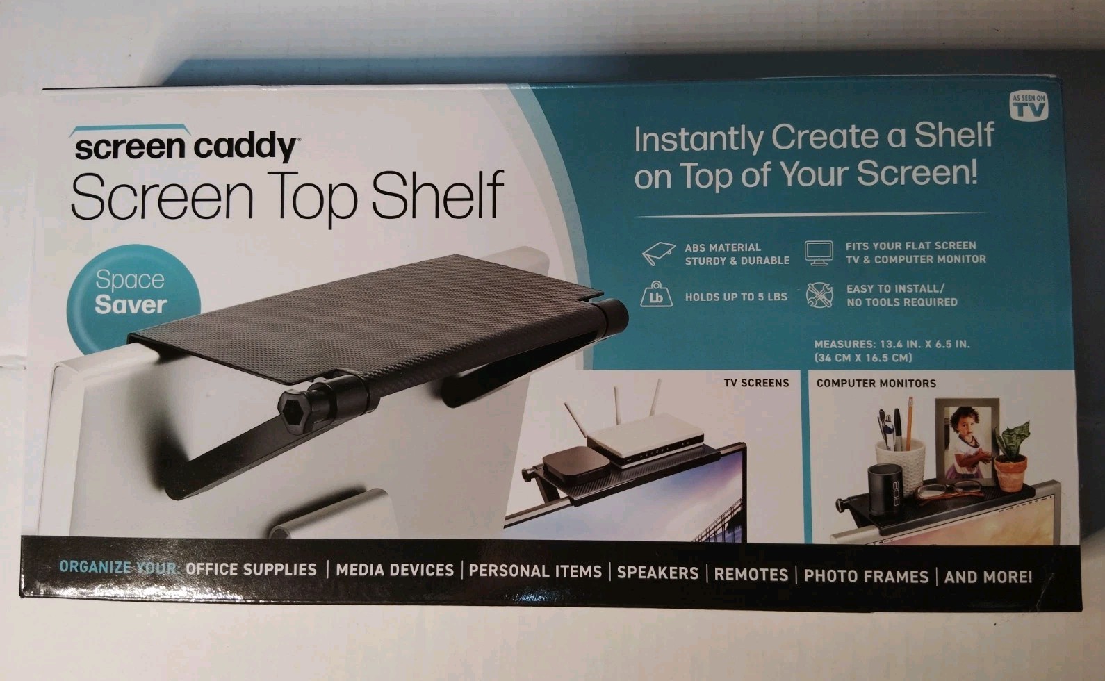 Screen Caddy | Screen Top Shelf | Black | New w/ Original Box