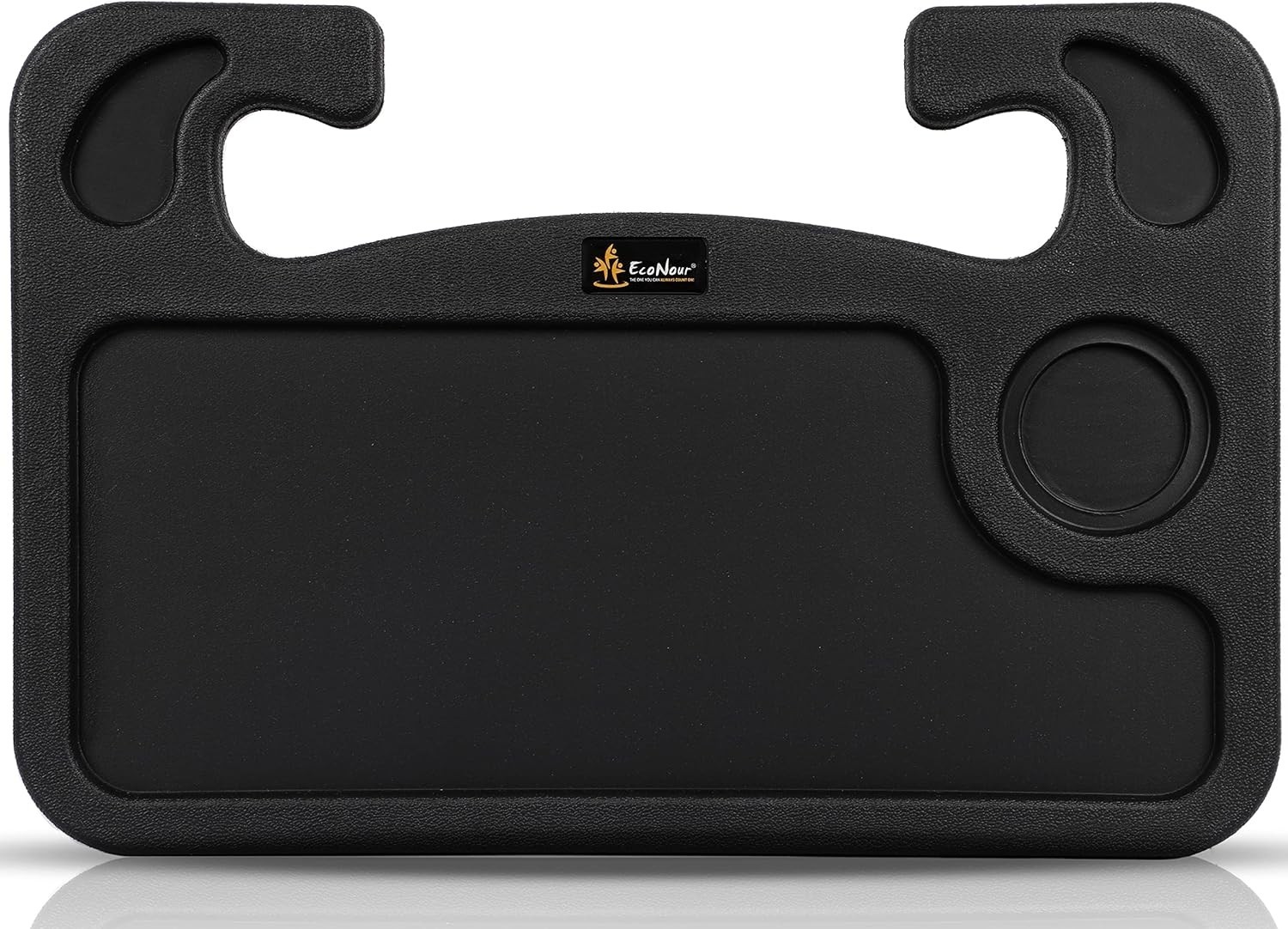 EcoNour 2 in 1 Car Steering Wheel Desk | Tray for 10" x 2" x 11", Black 