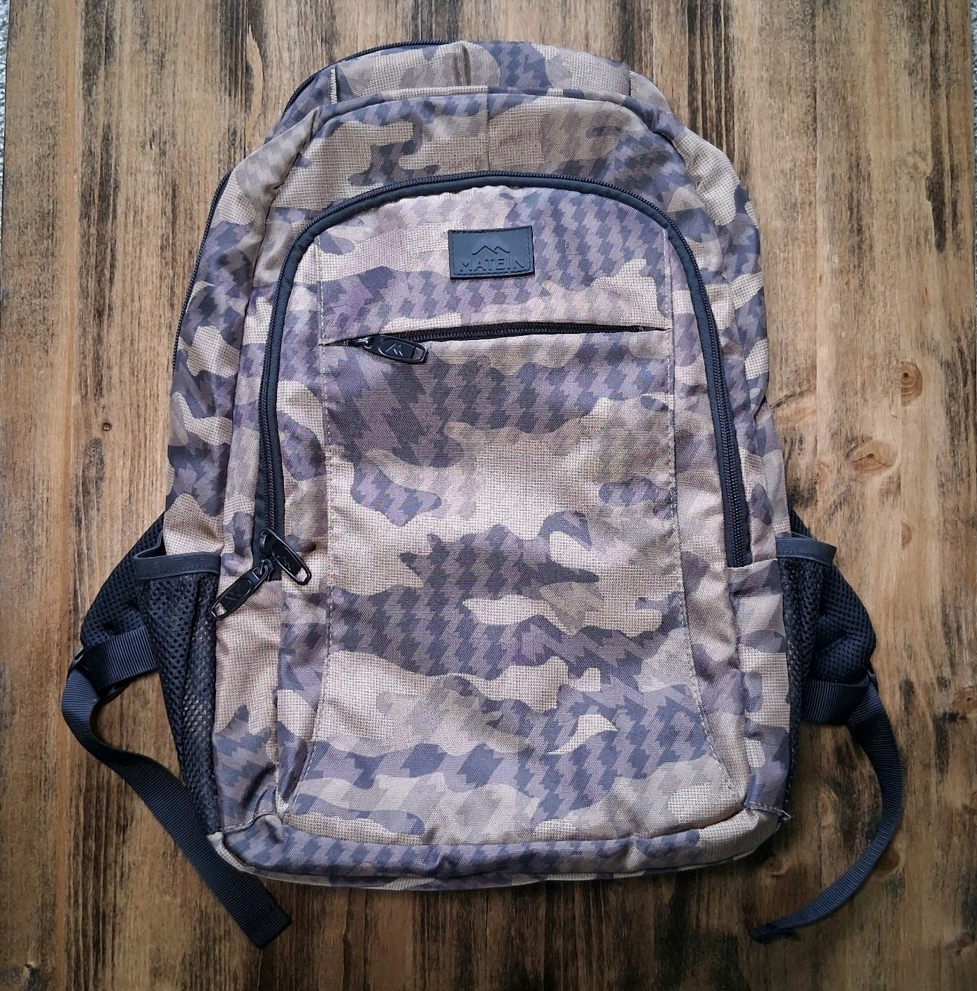 Matein Travel Laptop Backpack Durable Padded USB Charging Beige Camo Anti-Theft
