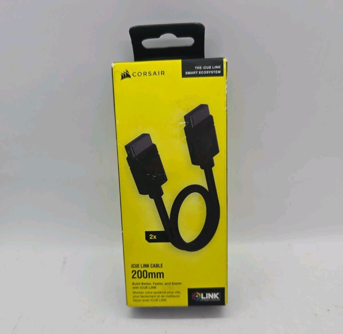 Corsair iCUE LINK Cables - 2x 200mm w/ Straight connectors (Black) CL-9011120-WW