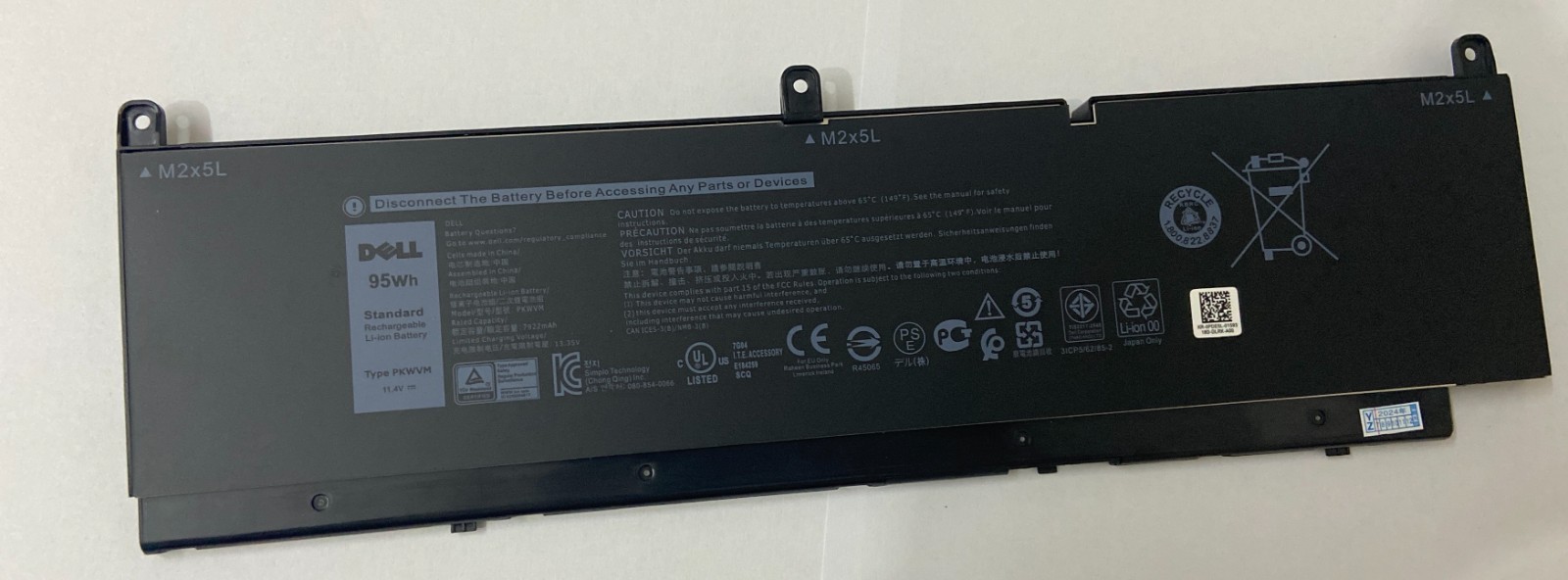 NEW Genuine PKWVM Battery For Precision 7550 7750 7660 C903V 447VR CR72X 95WH