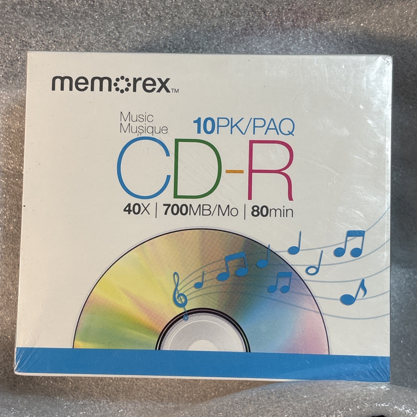 NEW SEALED Memorex Music 10 Pack CD-R 40X 700MB 80Min Recordable Blank Media
