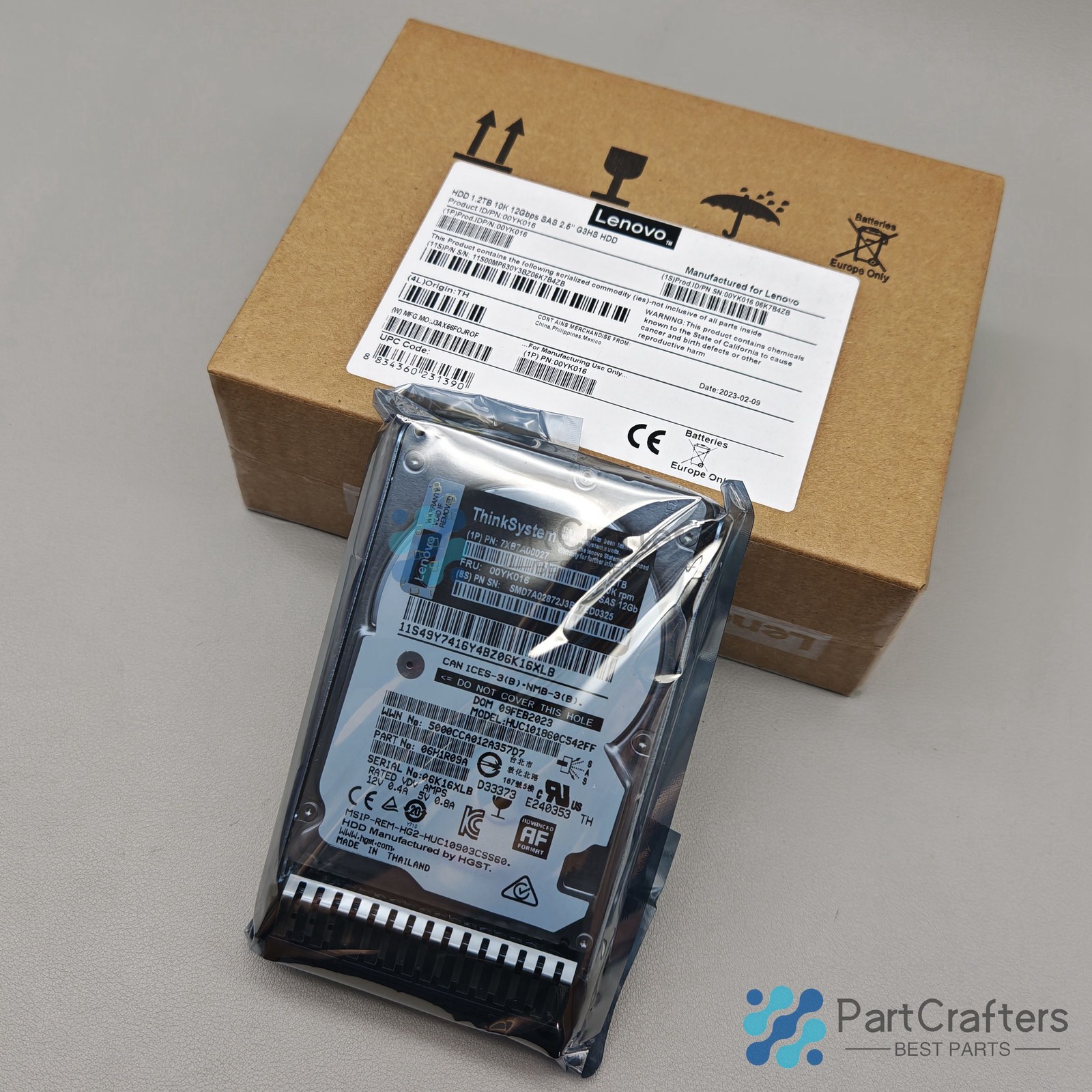 New Lenovo ThinkSystem 7XB7A00027 00YK016 1.2TB 10K SAS 12G 512N 2.5in HDD