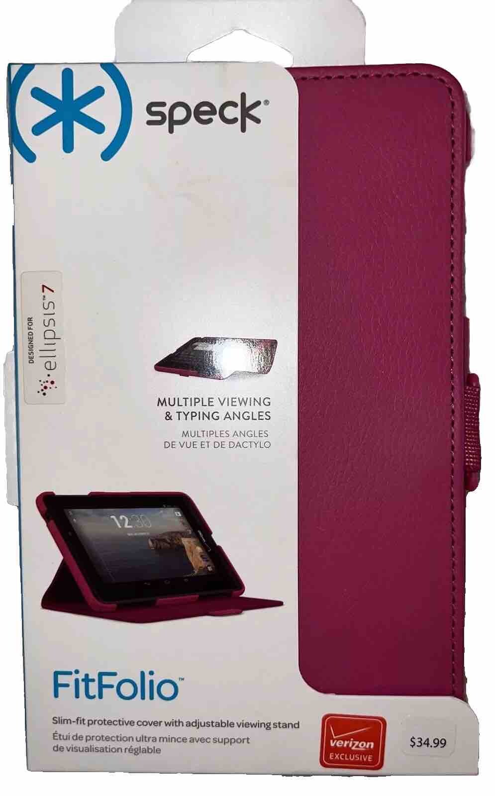Speck FitFolio Slim-Fit Protective Cover Stand ELLIPSIS 7 Verizon PINK*RARE*NEW