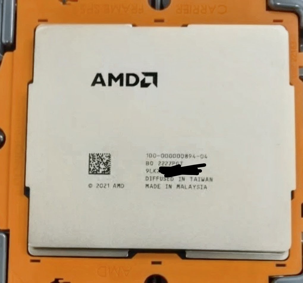AMD EPYC Genoa 9654 QS 96-Core 3.5-3.7GHz 384MB 360W SP5  894-04 processor