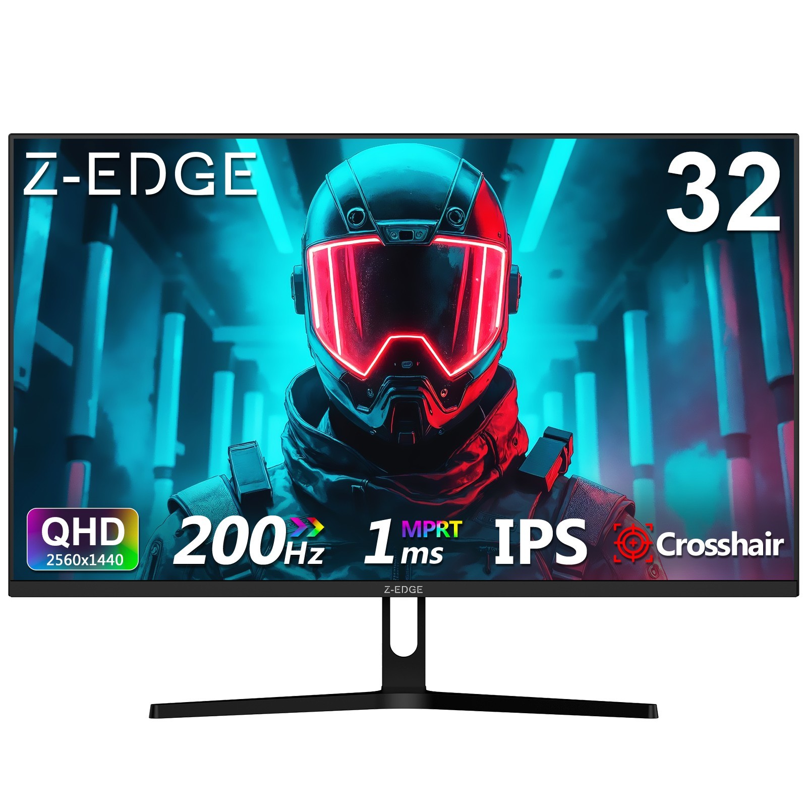 Z-EDGE 32" 2K 2560x1440 200Hz 1ms IPS Flat Panel Gaming Monitor, HDMI x2, DP x2