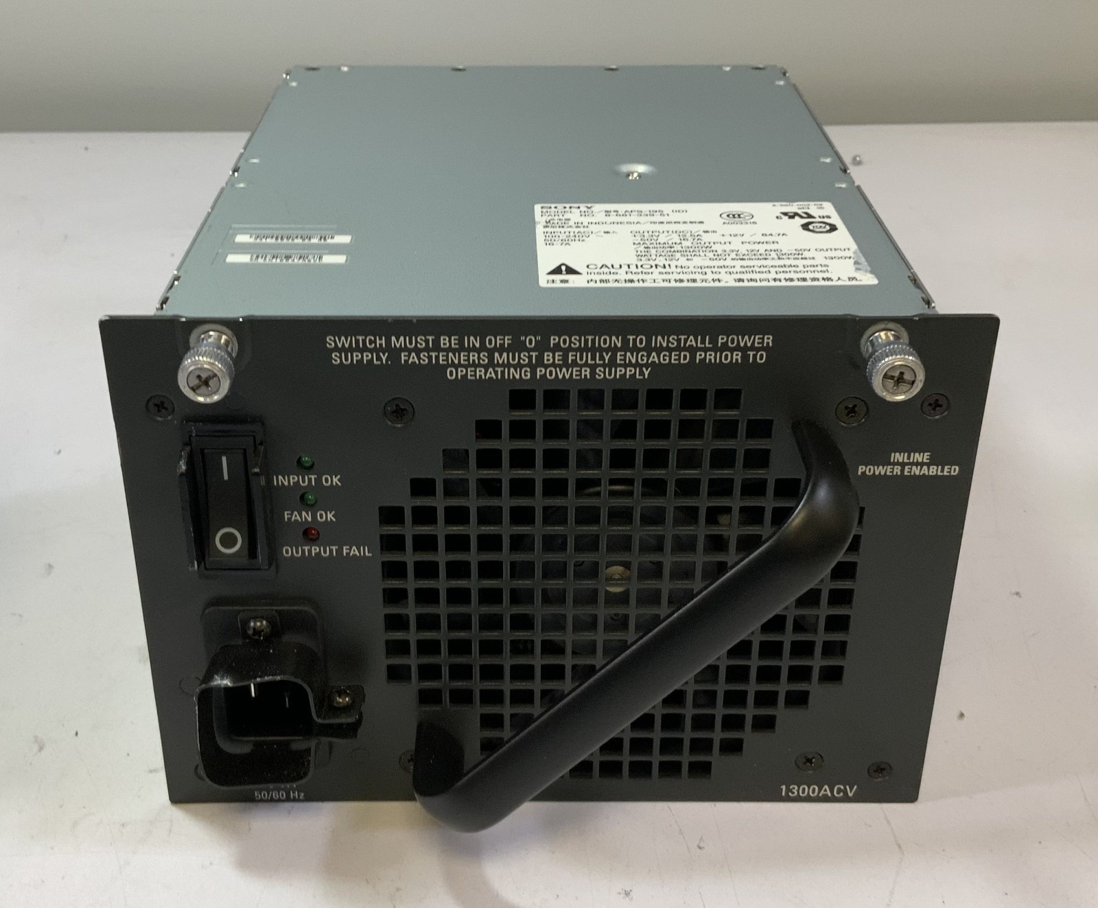Sony APS-195 1300W 240V 16.7A Power Supply (8-681-339-51), Black & Silver "W1D"