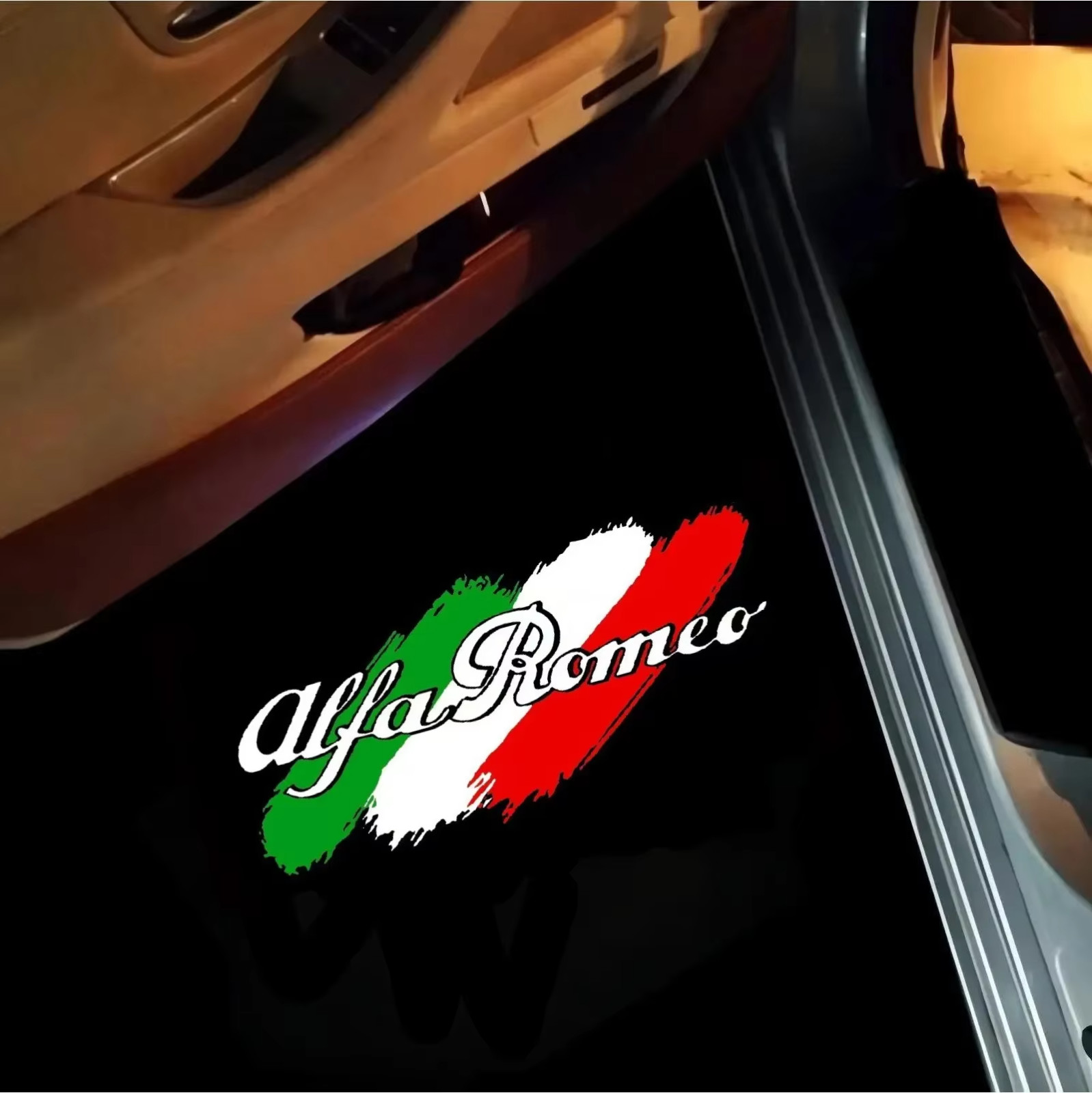 Never Fade Alfa Romeo Door Light Logo  Stelvio Brera Spider Giulia Giulietta 159