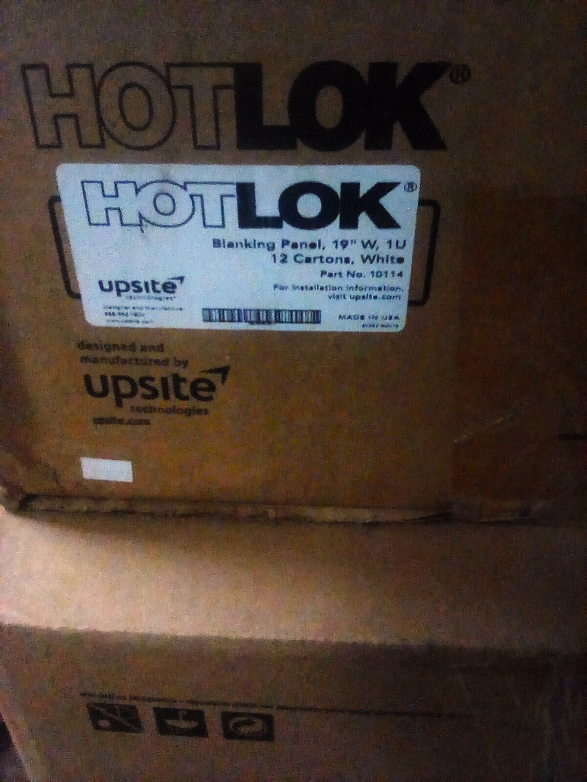 12 BOXES of 10 120pc 10114 Upsite HOTLOK 19" 1U Blanking Panel WHITE Server Rack