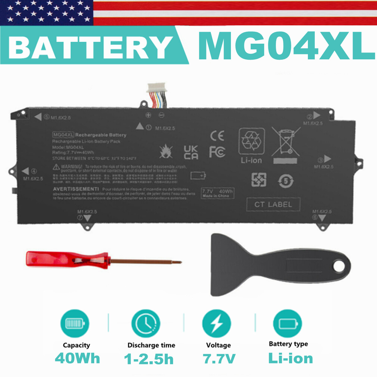 MG04XL Battery For HP Elite X2 1012 G1 Series HSTNN-DB7F 812060-2B1 812205-001