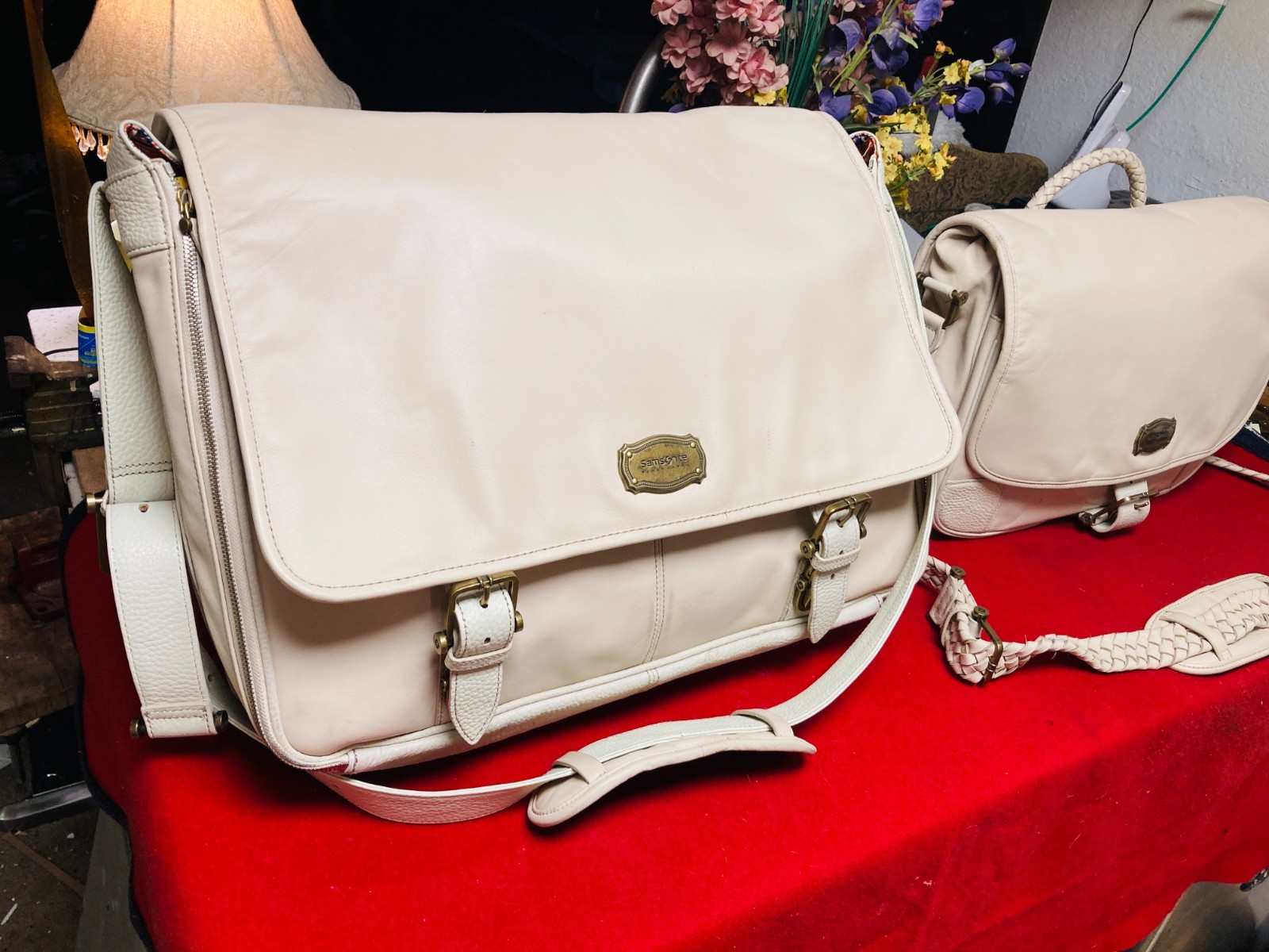 SAMSONITE "BLACK LABEL" / UMBRIA / TRAVEL / MESSENGER / OVERNIGHT.... ( 2 ) BAGS