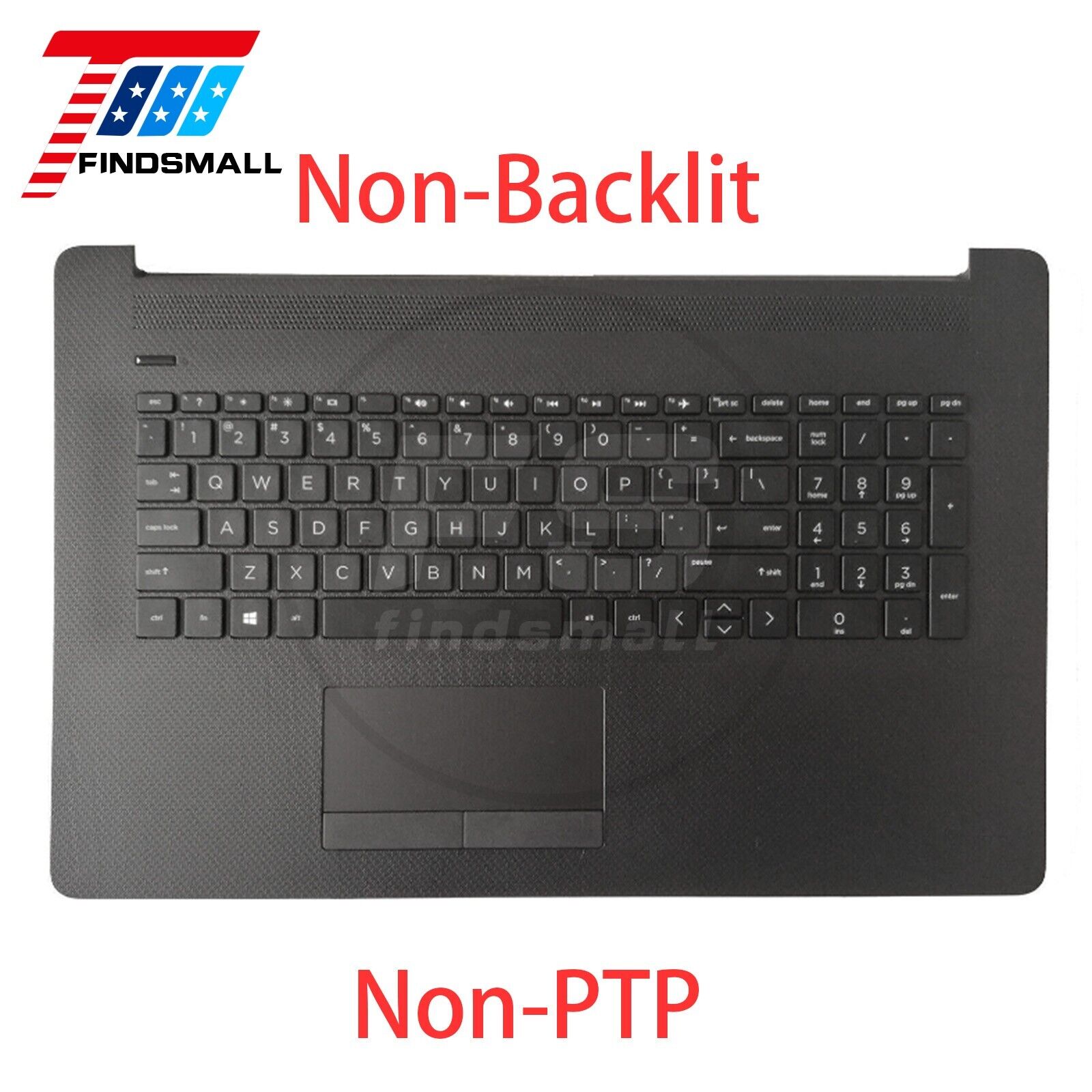 New HP 17BY 17-BY 17-CA 17-BY3635CL Palmrest Keyboard Touchpad Non-Backlit USA