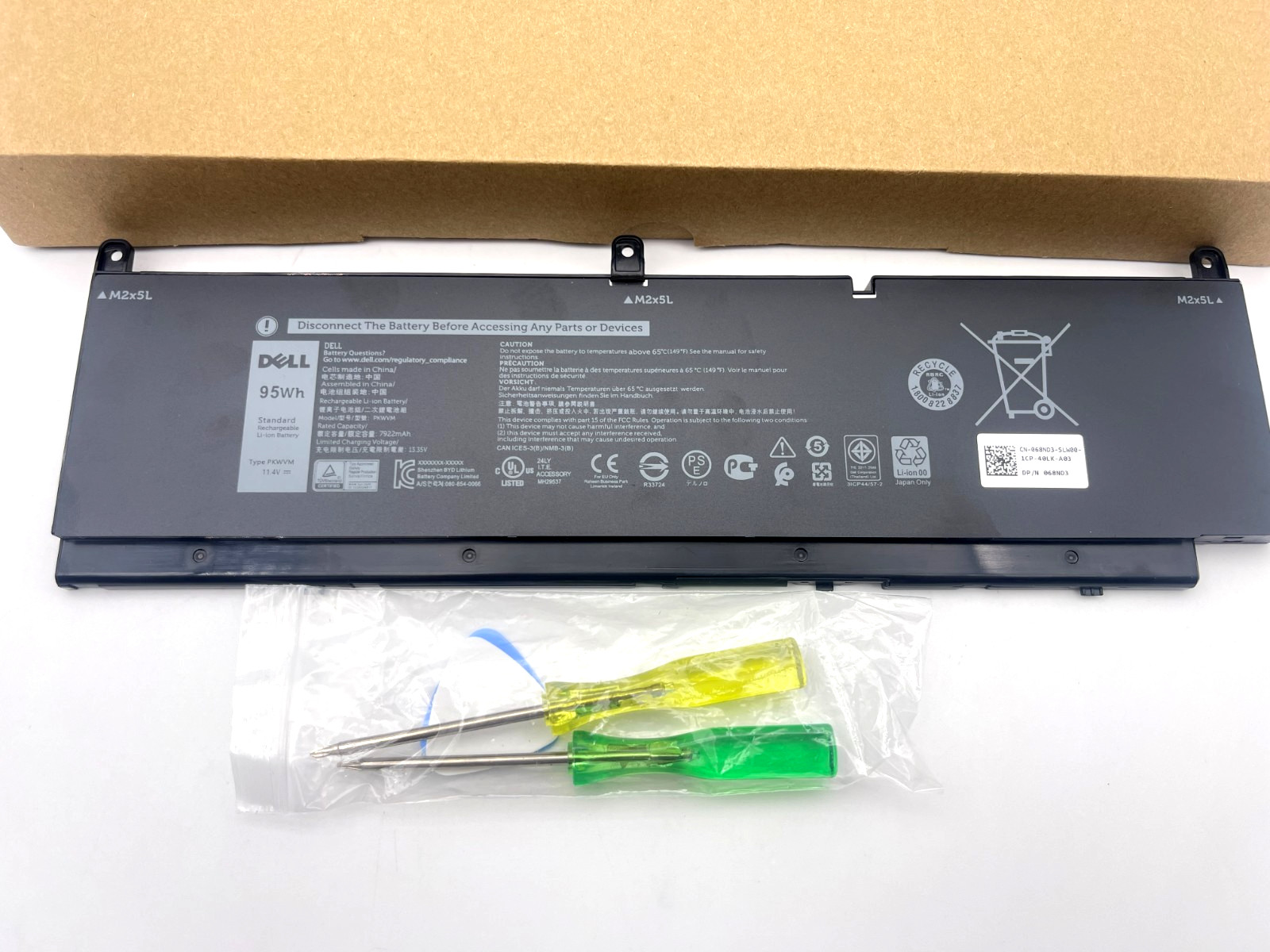 NEW OEM PKWVM Battery 95Wh 11.4V for Dell Precision 7550 7750 7560 7760 P44E001