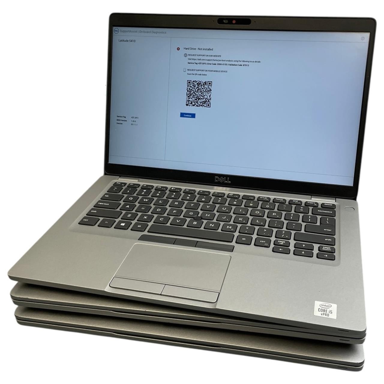Lot of 3 | Dell Latitude 5410, Core i5 - 10th Gen, 8 GB No SSD, AS - IS (READ)