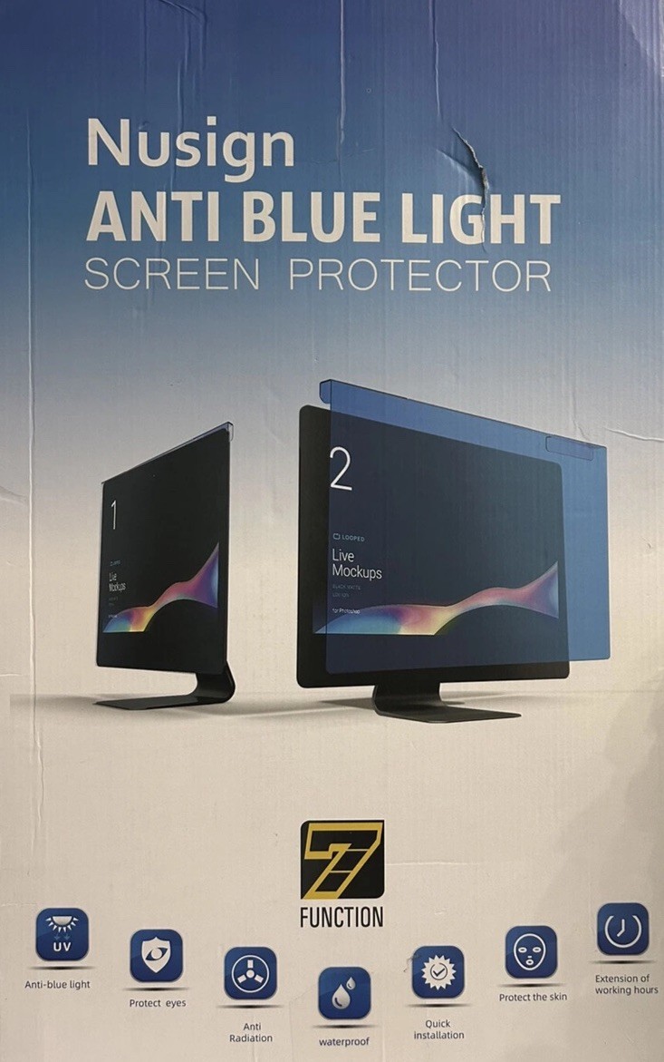 NUSIGN Easy Hang 23-24 in Blue Light Blocking Screen Protector Panel for Desktop