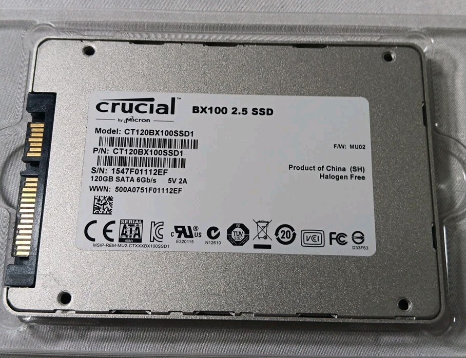 CRUCIAL~ Micron~BX100 120GB 2.5" SATA / 6Gb/s CT120BX100SSD1 Solid State Drive