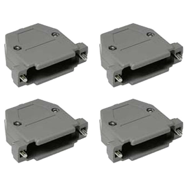 4x DB25 D-SUB 25 Pin Plastic Housing For RS232 Serial Port Solder Cup Connector