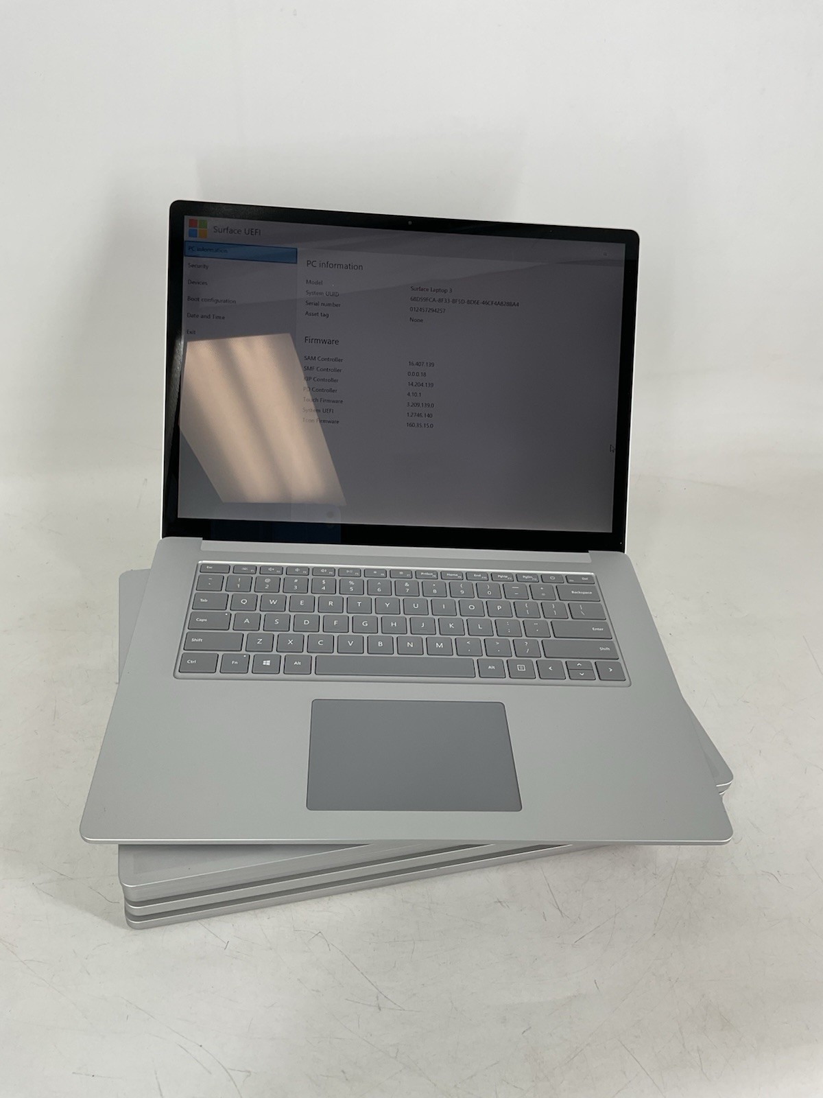 LOT OF 5 Microsoft Surface Laptop 3 15” (Ryzen 5 8GB 256GB NVMe, No OS) *Read
