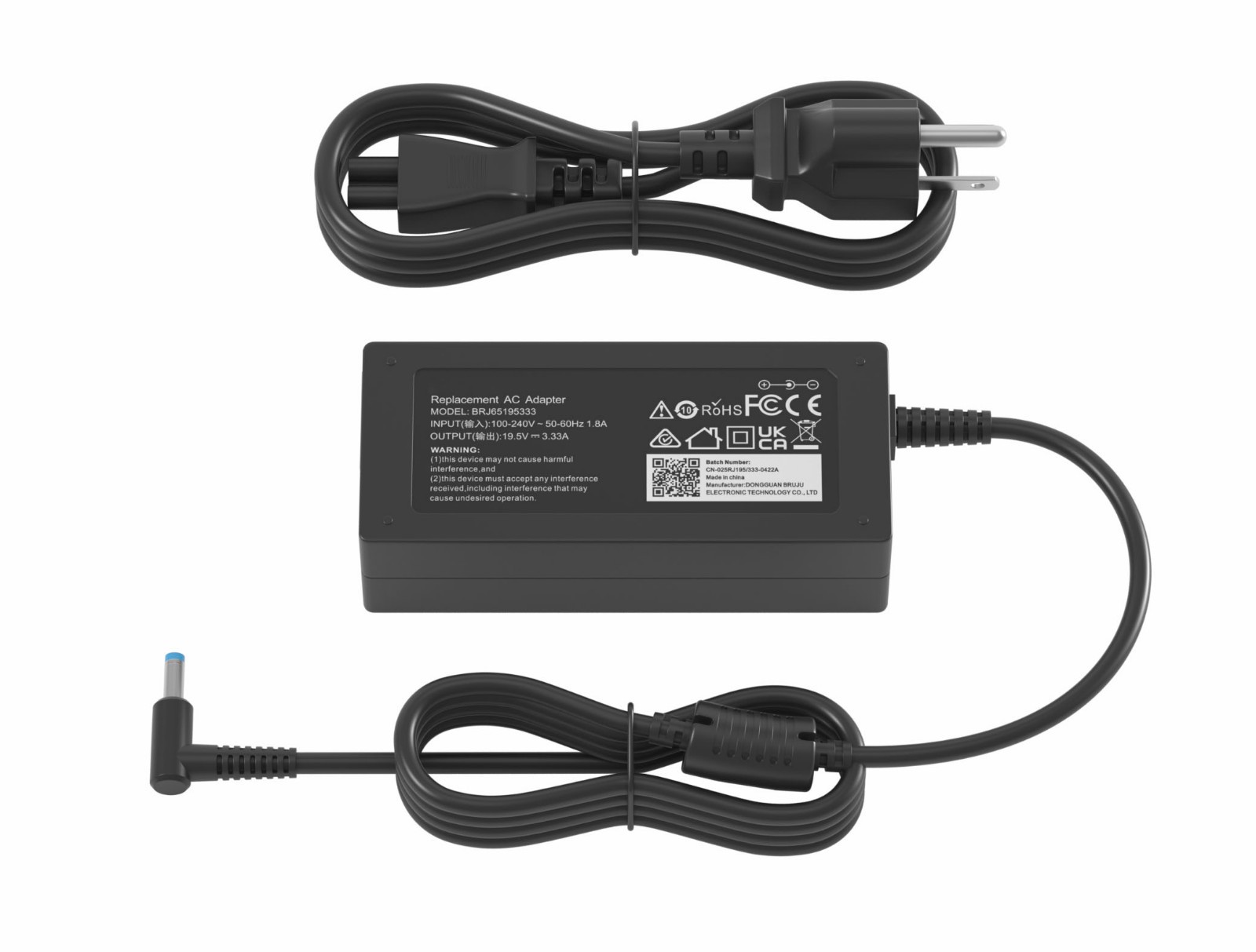 65W Power Adapter for HP Chromebook 11 G4 G5 11-v025wm 11-v031nr