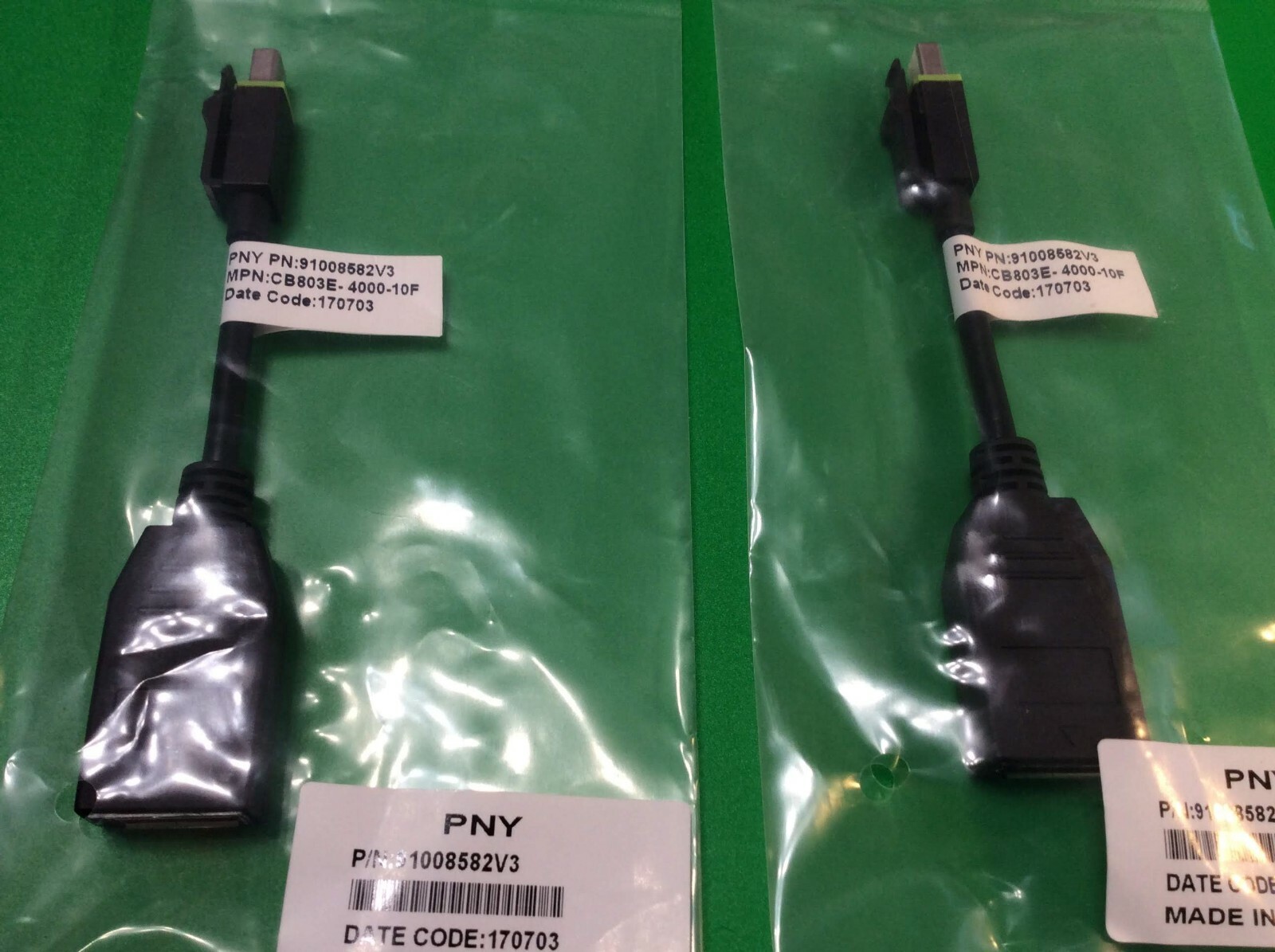 PNY 91008582V Mini Displayport to Displayport Adapter Cable 5 inches- 2 pcs