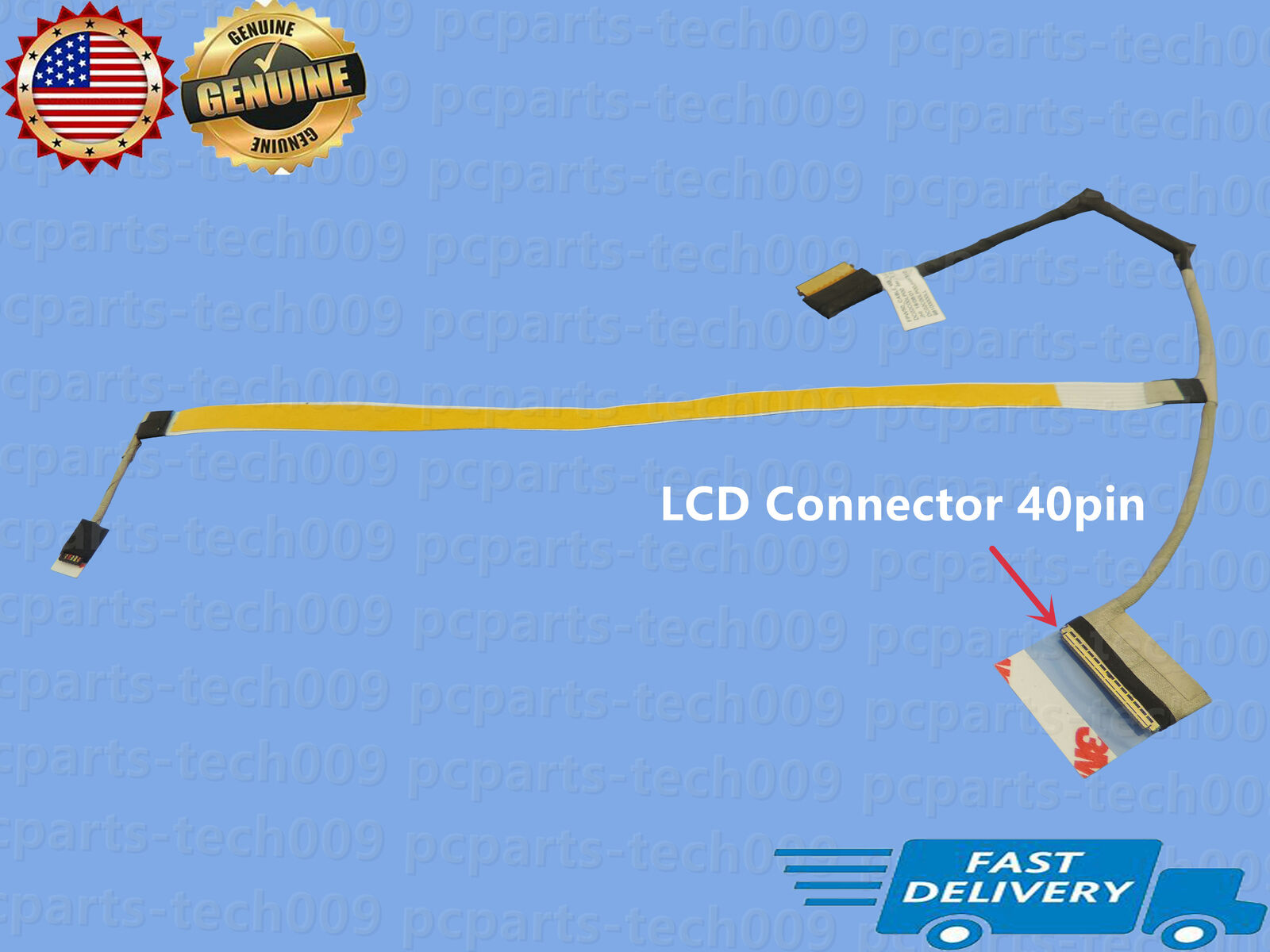 Genuine FPW50 For HP 15-DW0034WM LCD LVDS Video Screen Display Cable Touch 40Pin