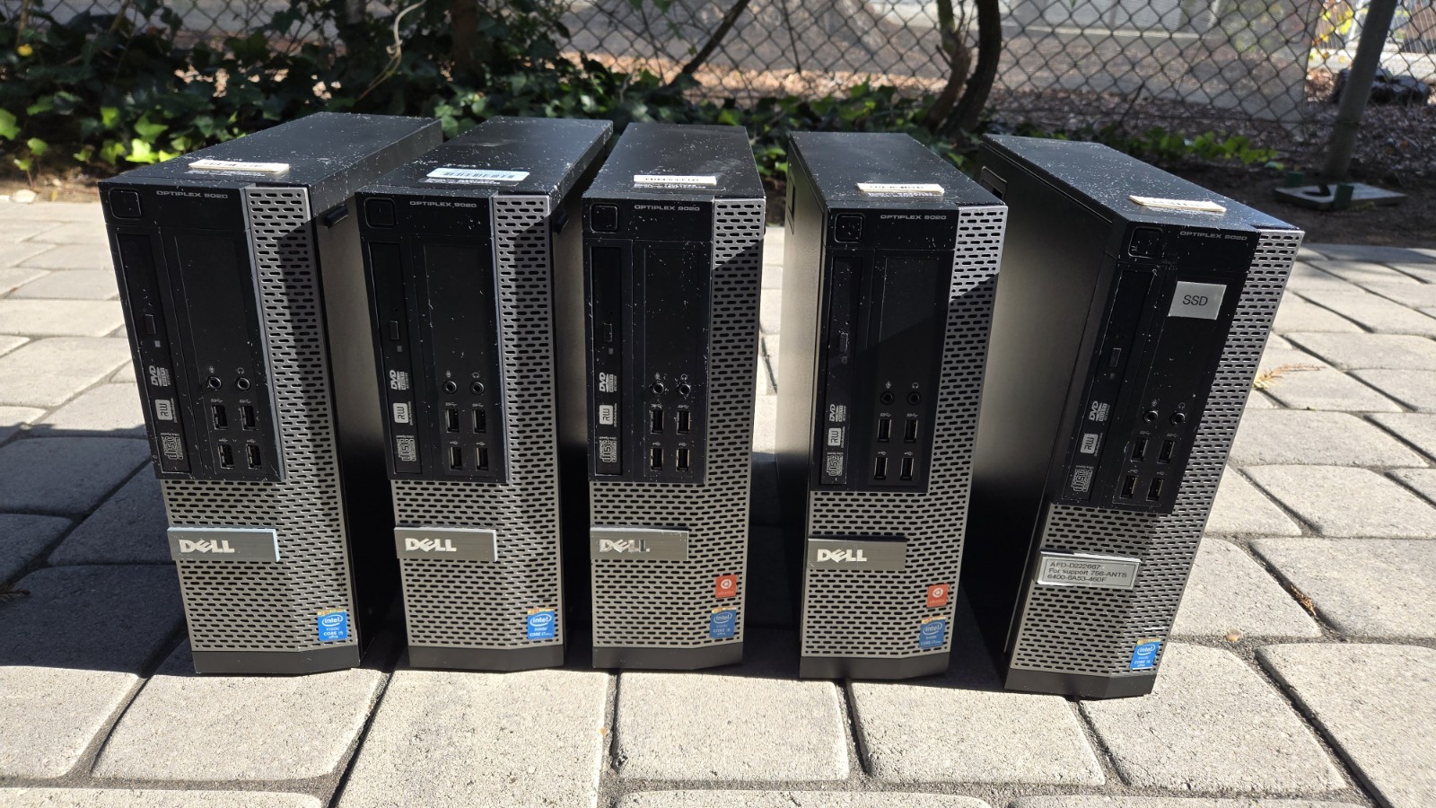 Lot of 5 Dell OptiPlex 9020 SFF | Intel i5/7 | 8GB DDR3 | No SSD or Power Cables