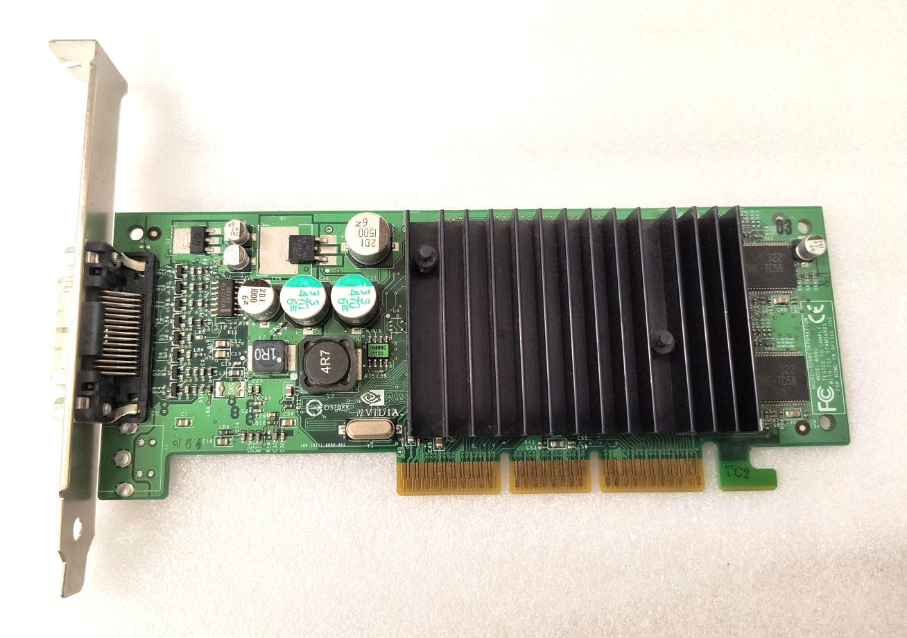 VINTAGE MSI 8890 GEFORCE4 64MB AGP VIDEO CARD DVI PORT FRU59P4994 MXB91A